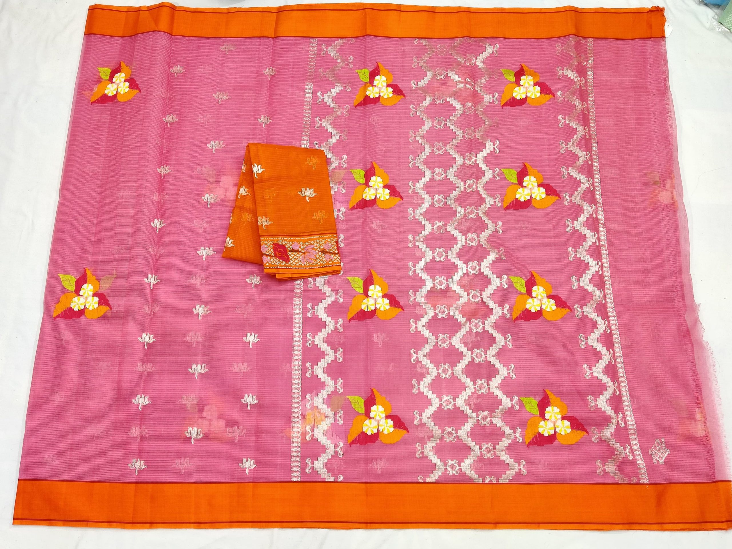 PURE ZARIKOTA HANDLOOM BUTA SAREE WITH BLOUSE B1823 - Image 4