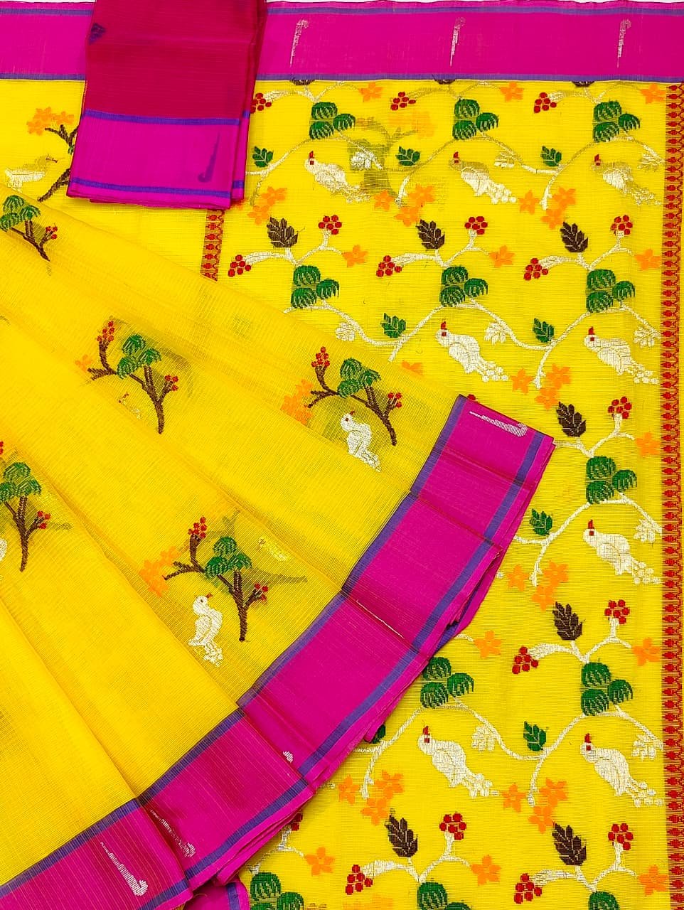 PURE ZARIKOTA HANDLOOM BUTA SAREE WITH BLOUSE B1824