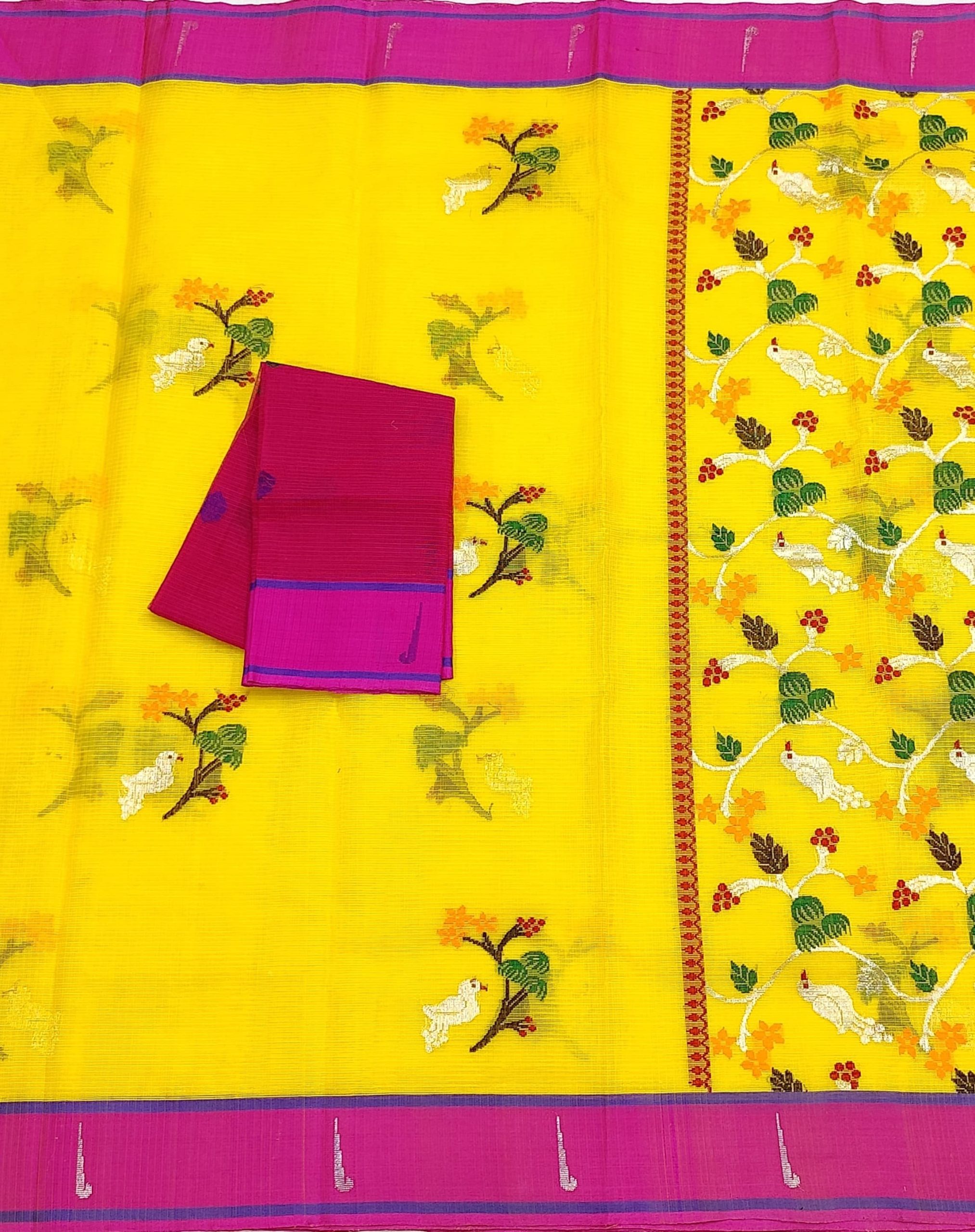 PURE ZARIKOTA HANDLOOM BUTA SAREE WITH BLOUSE B1824 - Image 3