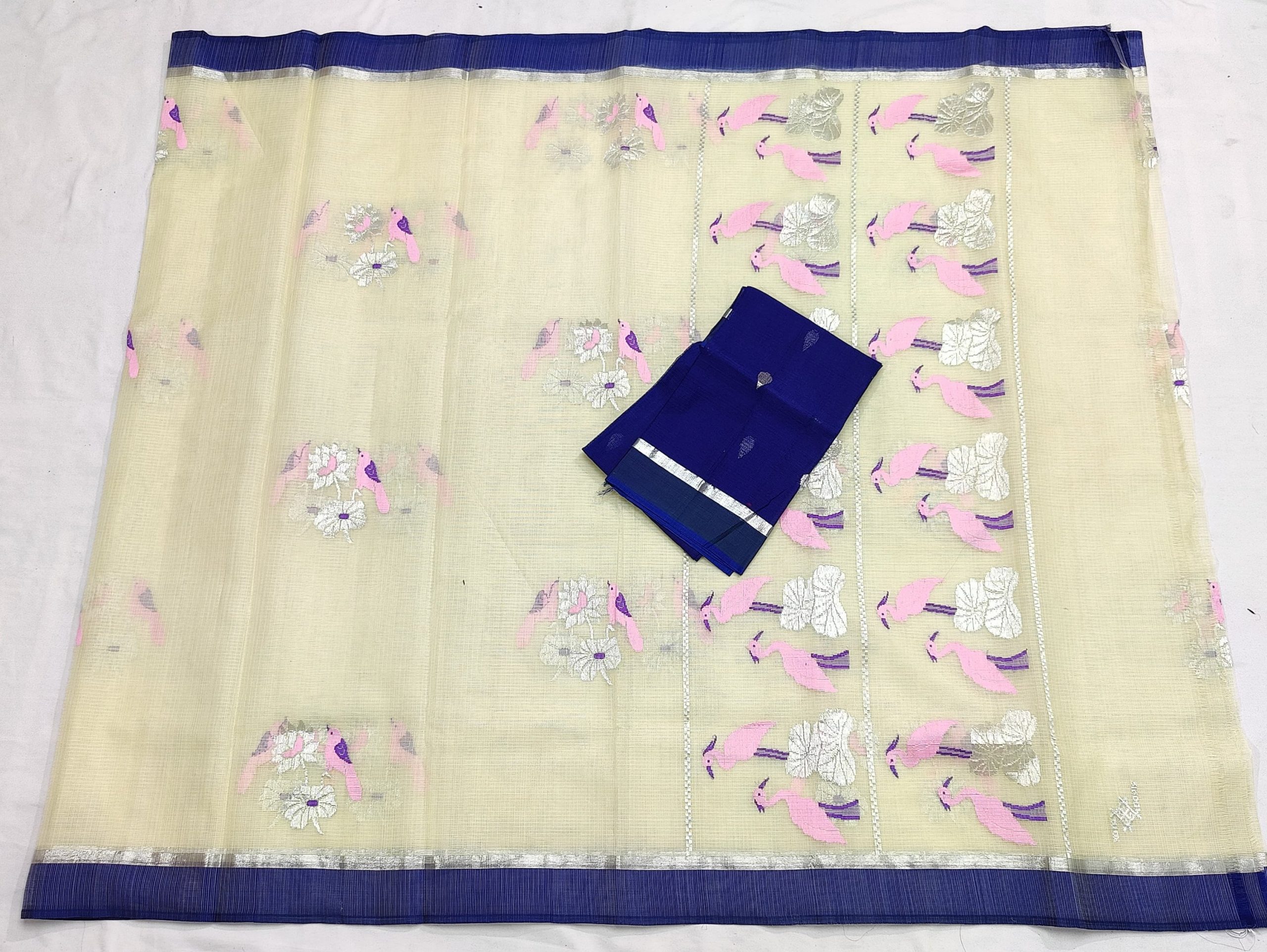 PURE ZARIKOTA HANDLOOM BUTA SAREE WITH BLOUSE B1837 - Image 4