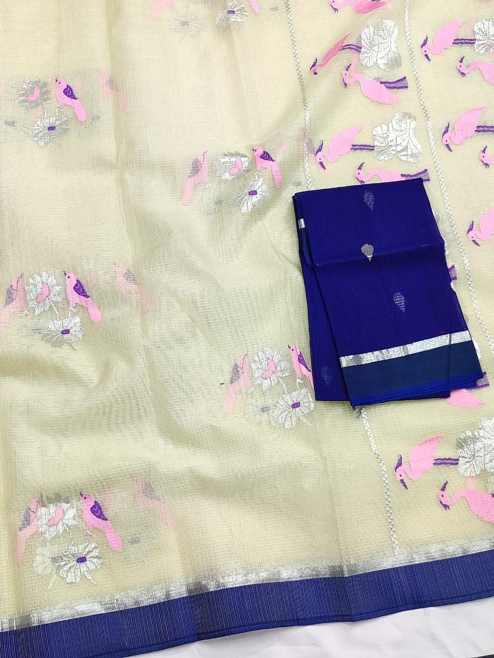 PURE ZARIKOTA HANDLOOM BUTA SAREE WITH BLOUSE B1837 - Image 2