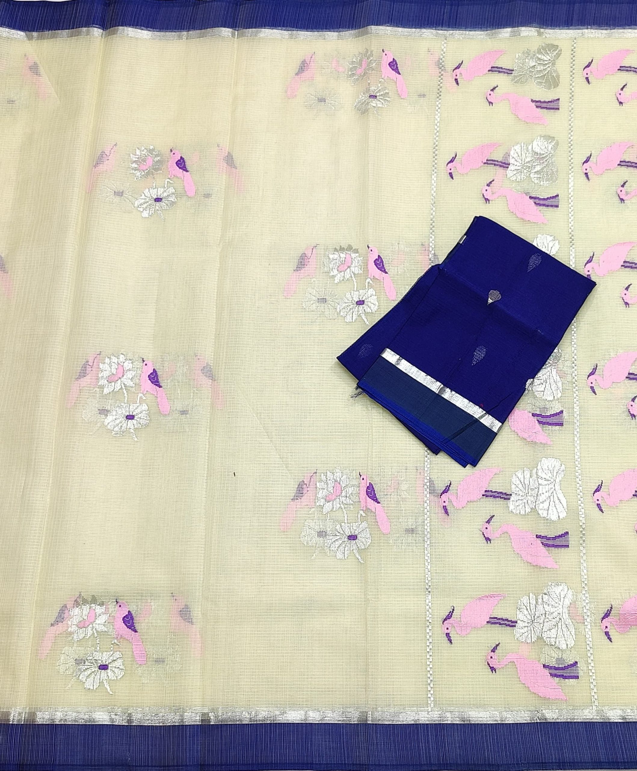 PURE ZARIKOTA HANDLOOM BUTA SAREE WITH BLOUSE B1837 - Image 3
