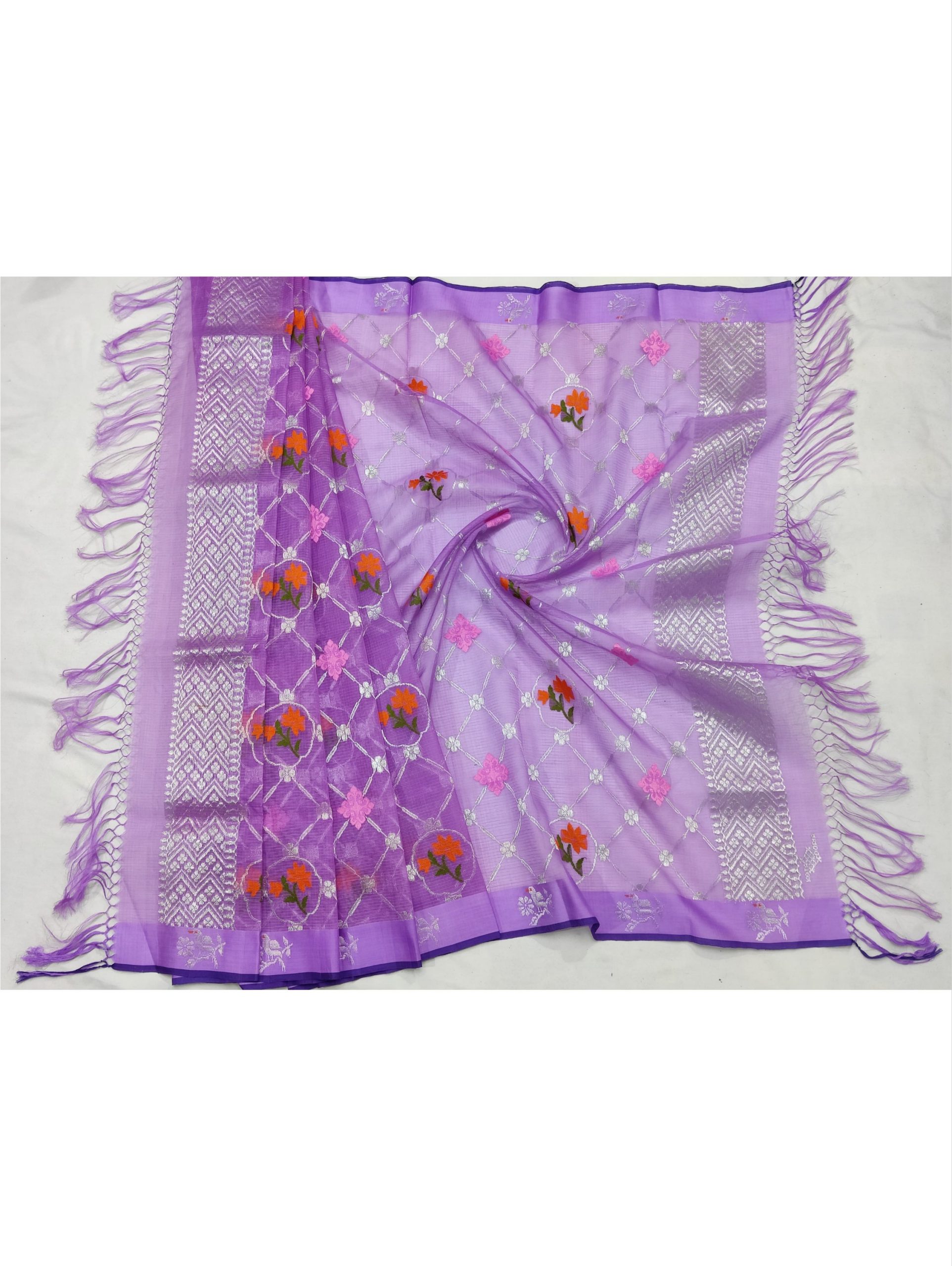 PURE ALL OVER JAAL ZARIKOTA HANDLOOM DUPATTA D-212