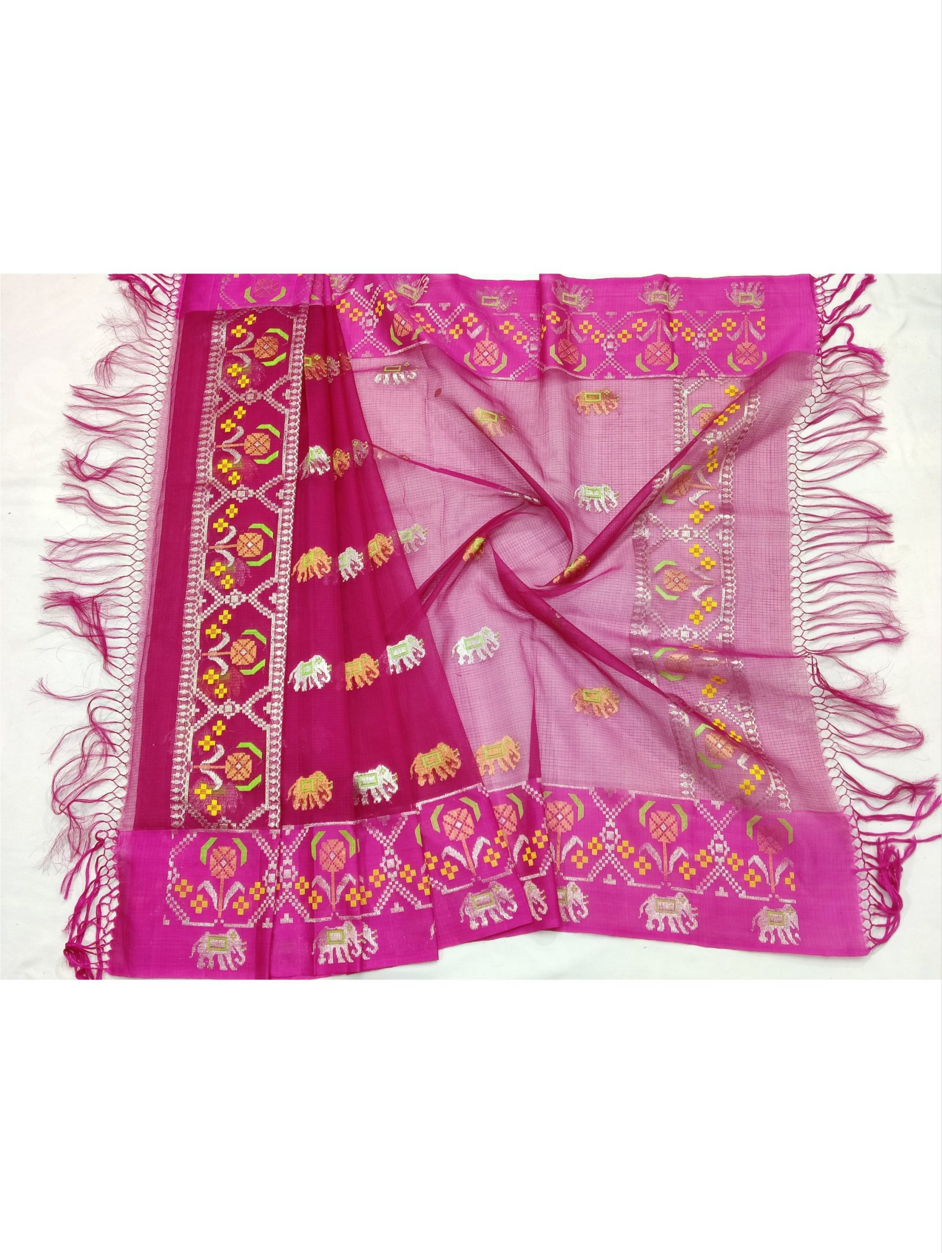 PURE BOTH SIDE PATOLA BORDER ZARIKOTA HANDLOOM DUPATTA D-221