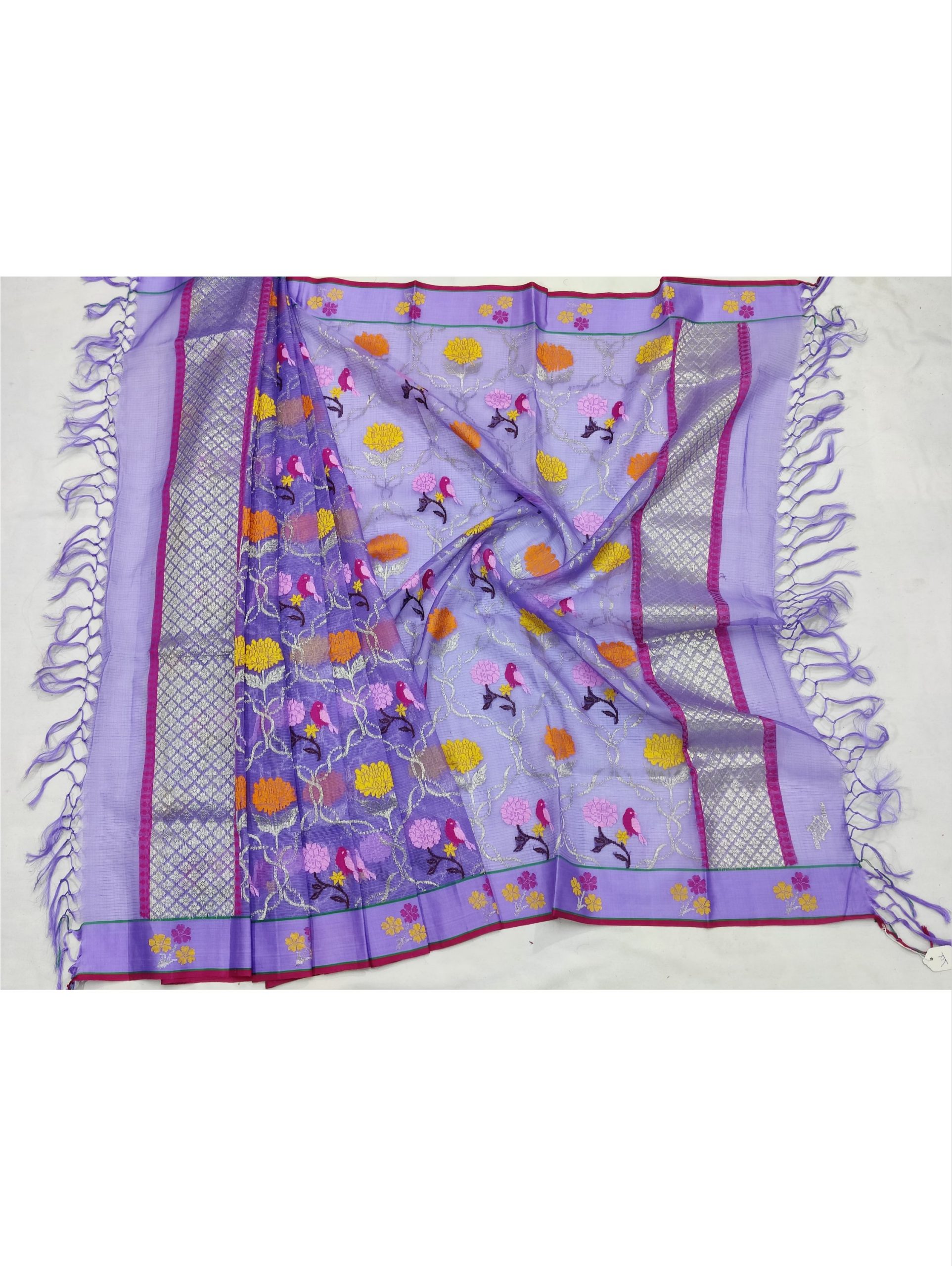 PURE ALL OVER JAAL ZARIKOTA HANDLOOM DUPATTA D-218