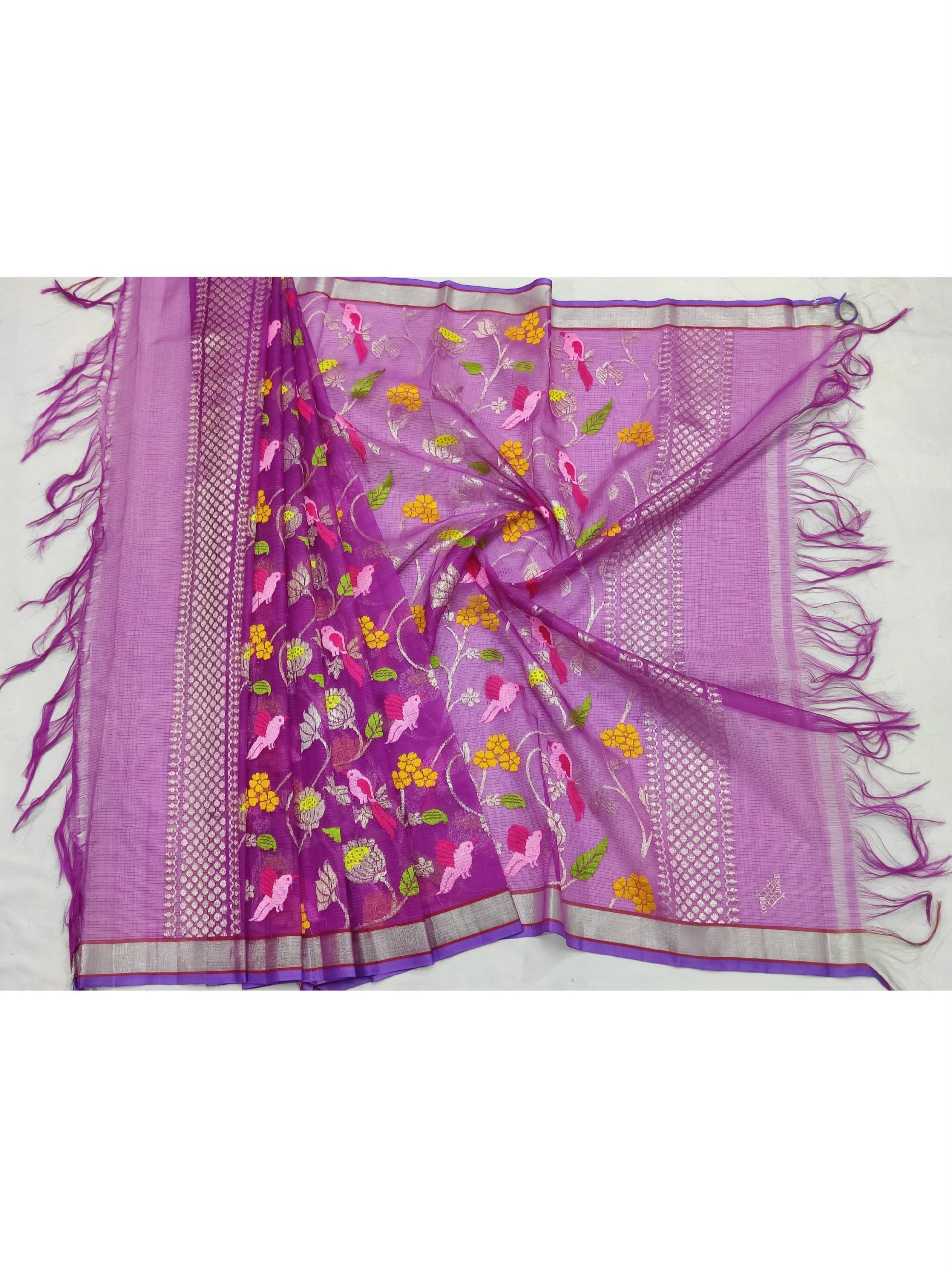 PURE ALL OVER JAAL ZARIKOTA HANDLOOM DUPATTA D-214