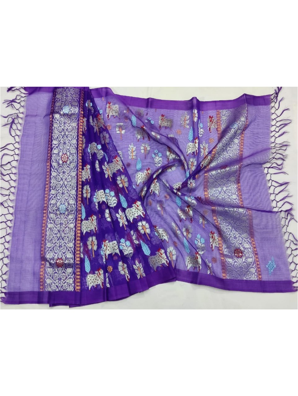 PURE ALL OVER JAAL ZARIKOTA HANDLOOM DUPATTA D-217