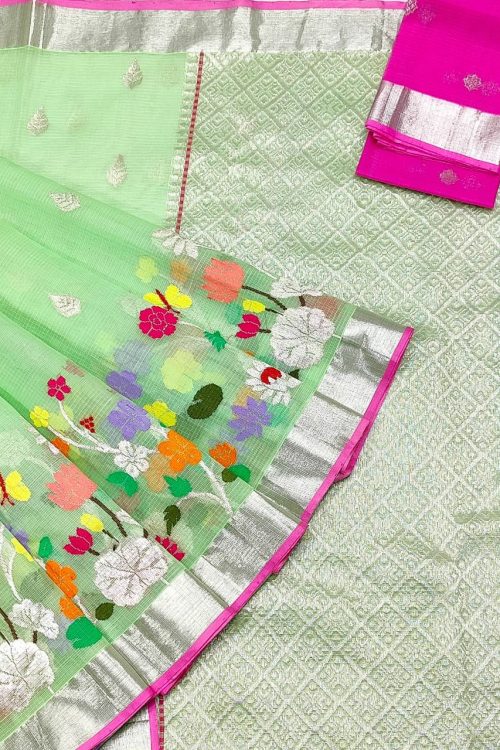 PURE SKIRT DESIGN ZARIKOTA HANDLOOM SAREE S-236