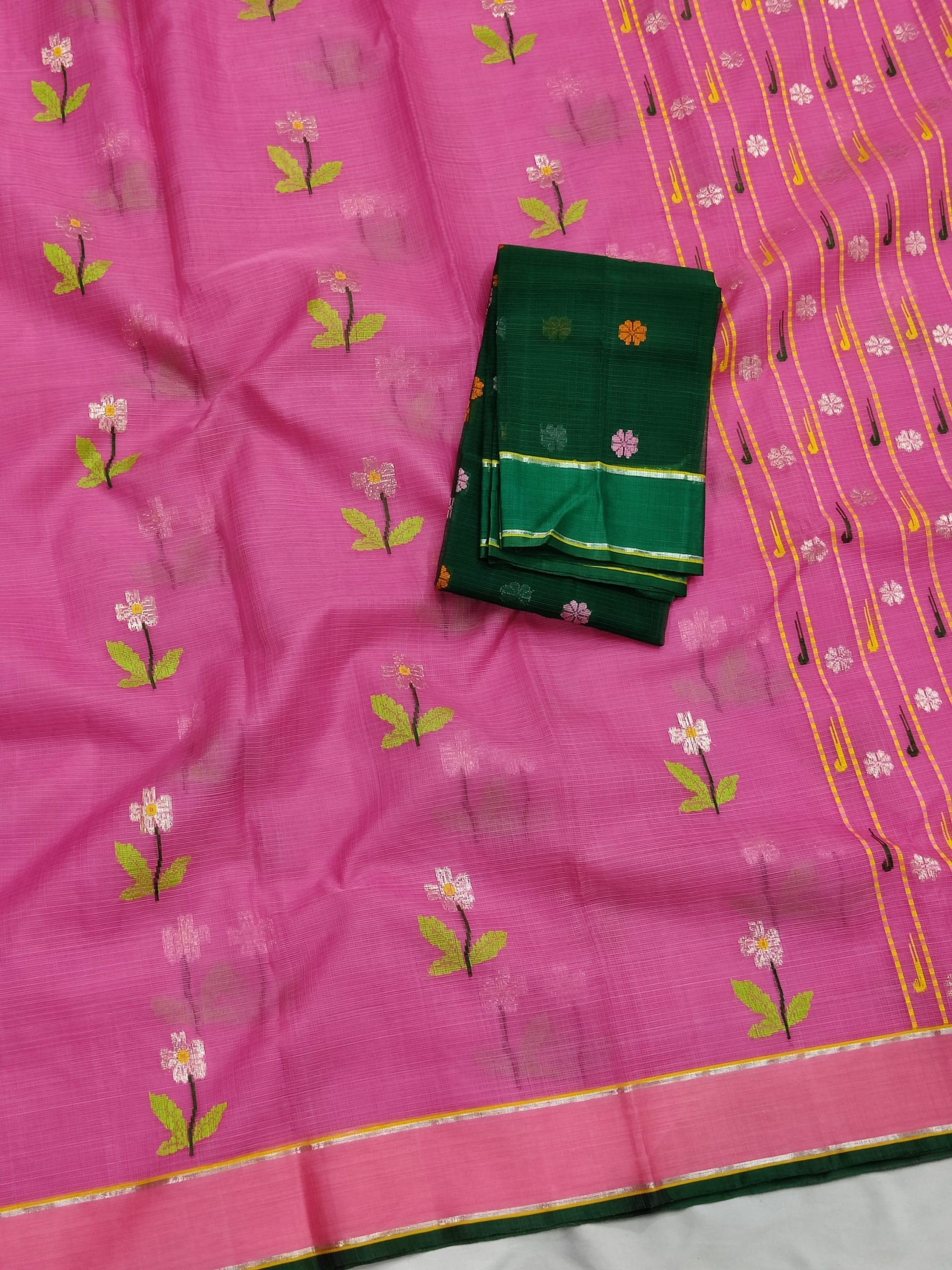 PURE ZARIKOTA HANDLOOM BUTA SAREE WITH BLOUSE B1863 - Image 2