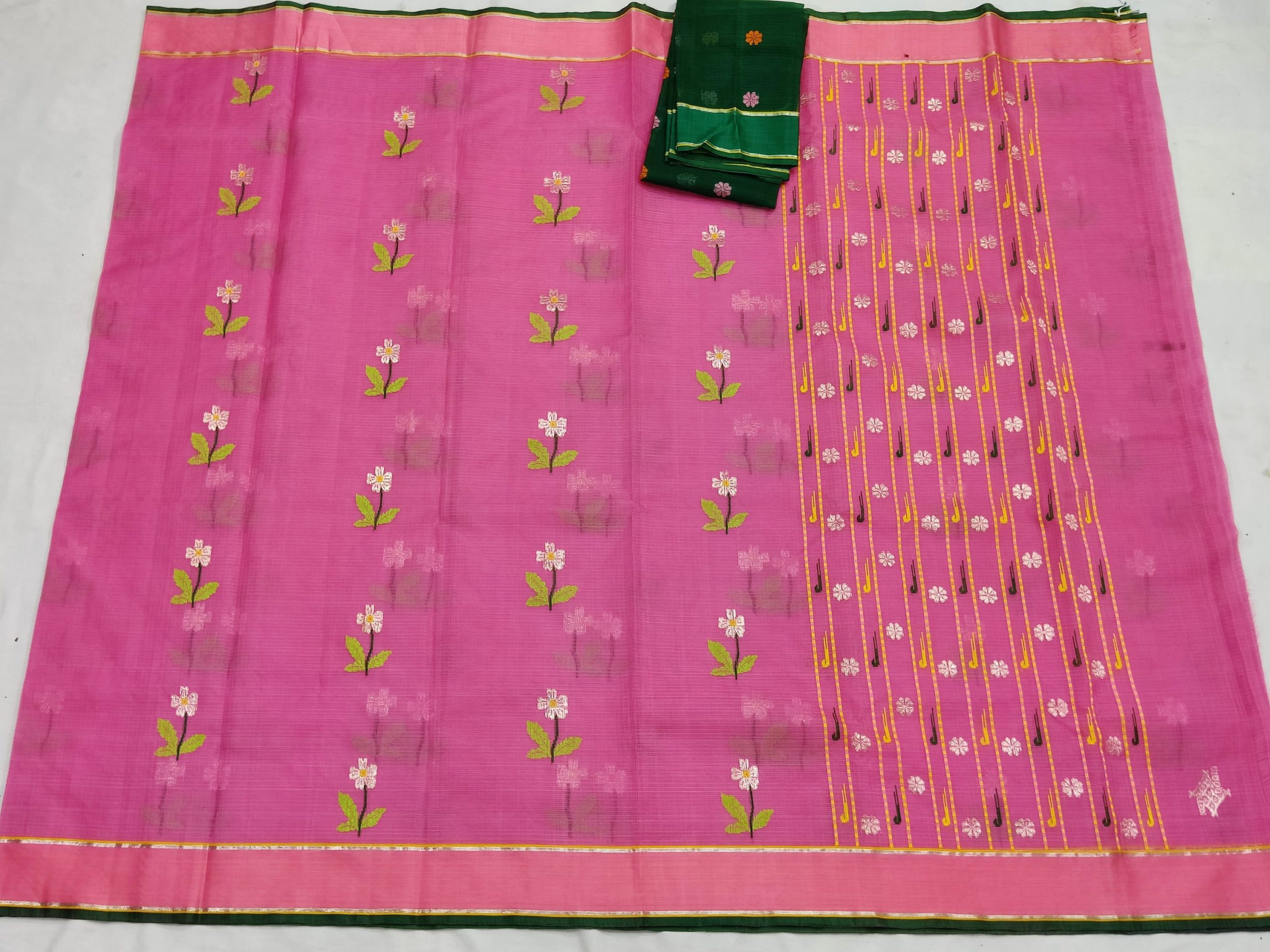 PURE ZARIKOTA HANDLOOM BUTA SAREE WITH BLOUSE B1863 - Image 4