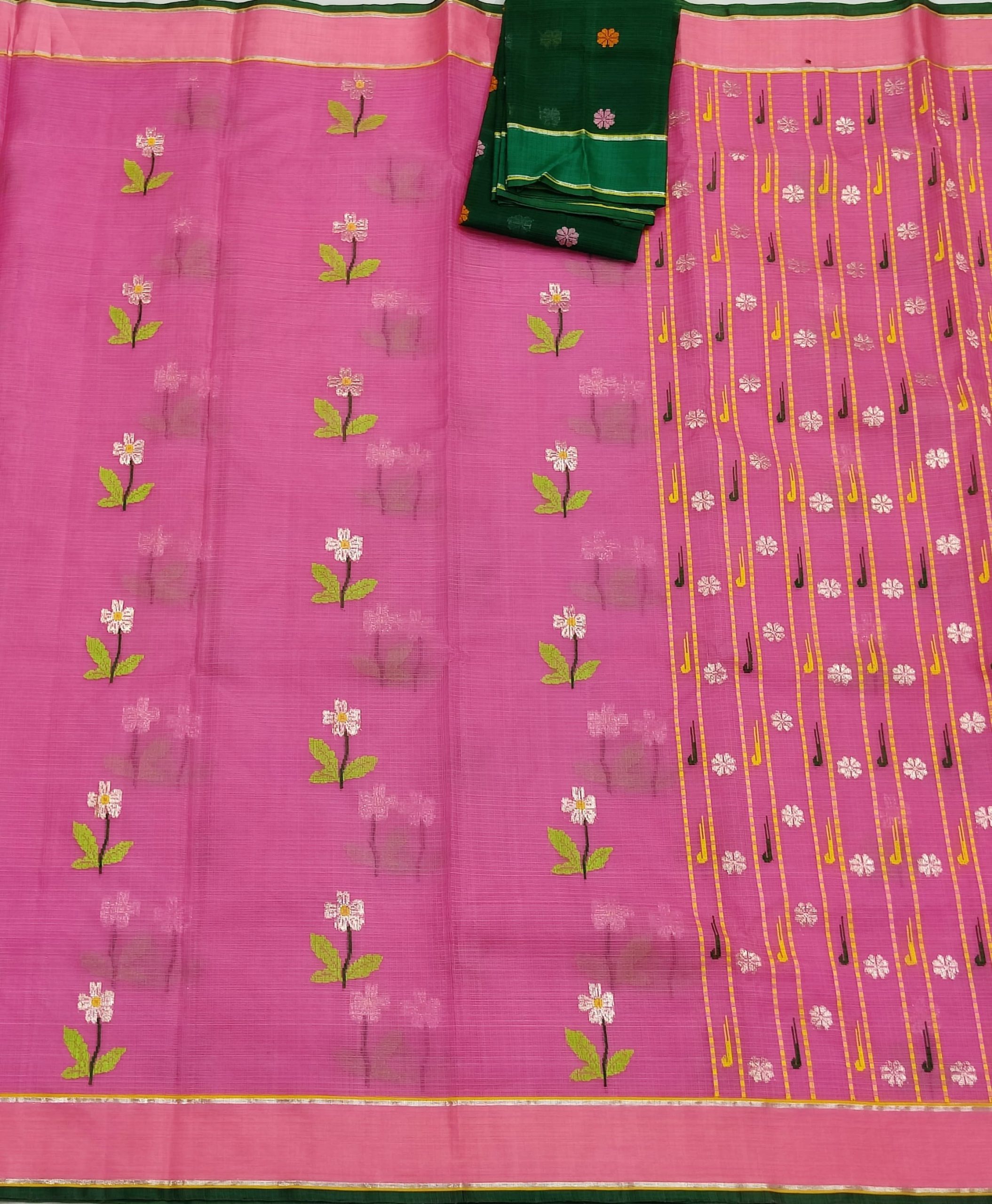 PURE ZARIKOTA HANDLOOM BUTA SAREE WITH BLOUSE B1863 - Image 3