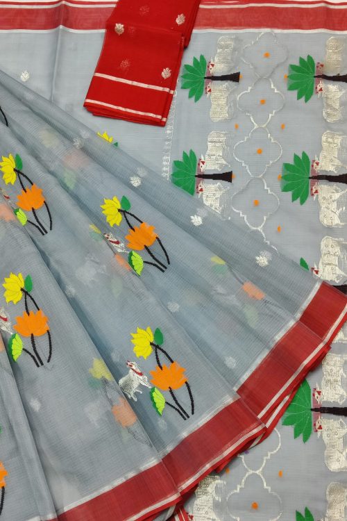 PURE ZARIKOTA HANDLOOM BUTA SAREE WITH BLOUSE B1866
