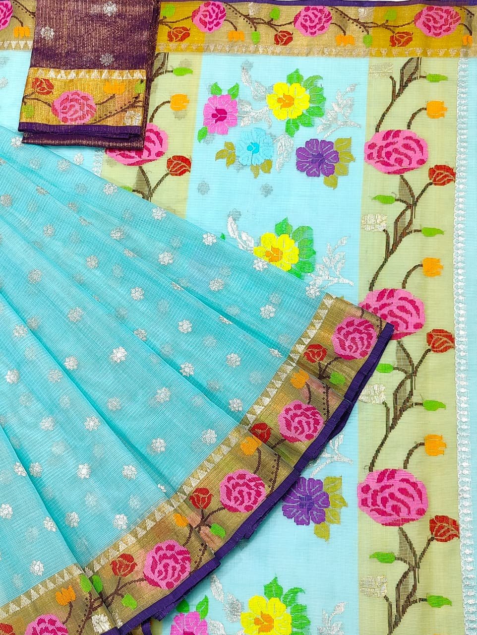 PURE BOTH SIDE PAITHANI BORDER ZARIKOTA HANDLOOM SAREE S-162