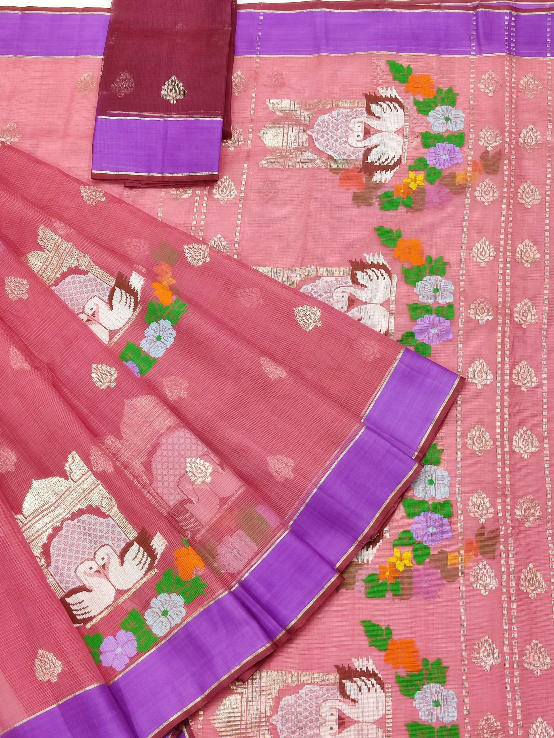 PURE ZARIKOTA HANDLOOM BUTA SAREE WITH BLOUSE B1877