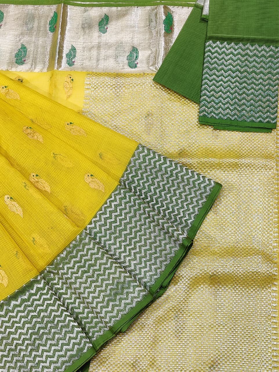 PURE BOTH SIDE KANCHI BORDER ZARIKOTA HANDLOOM SAREE K-47