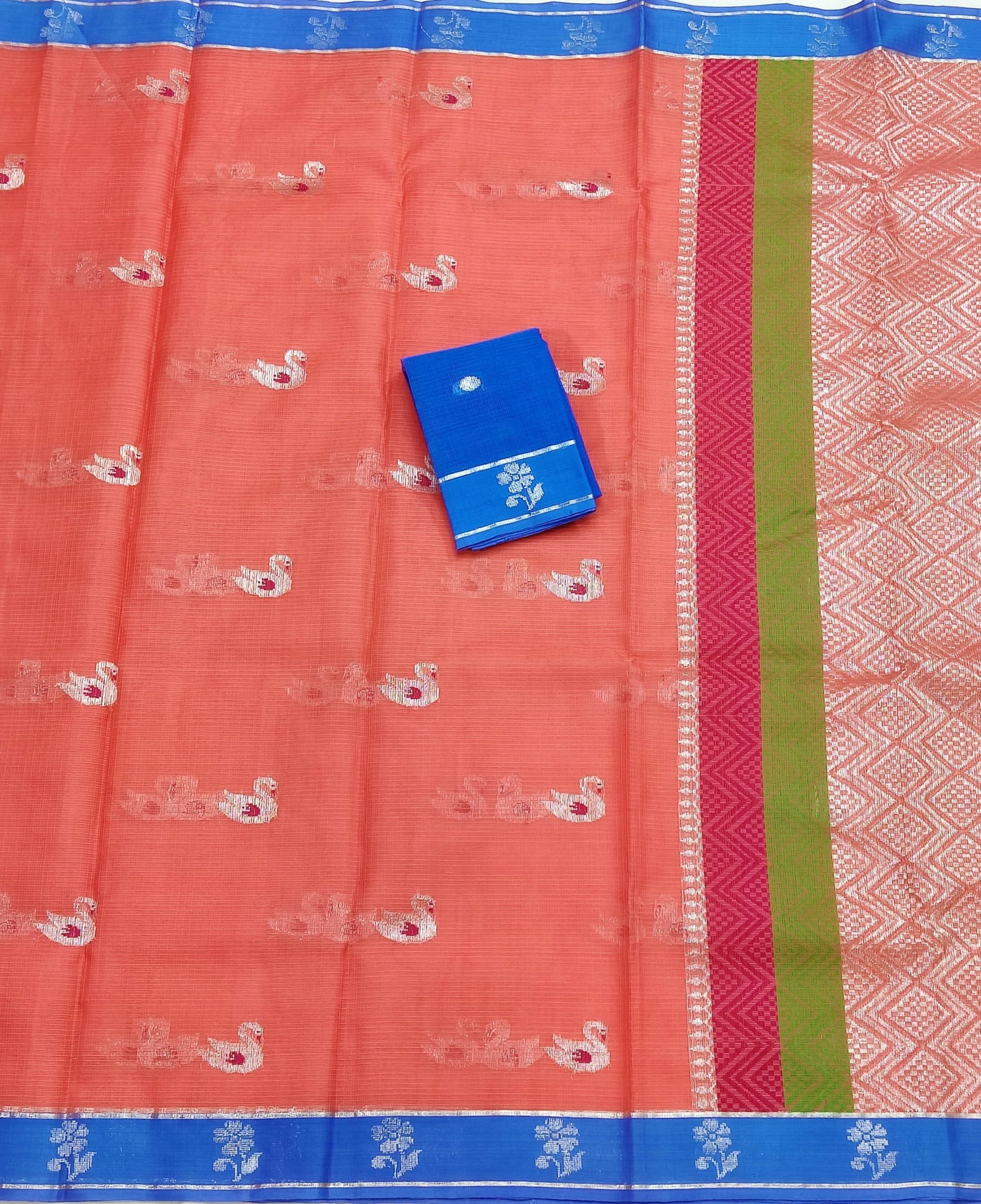 PURE ZARIKOTA HANDLOOM BUTA SAREE WITH BLOUSE B1880 - Image 3