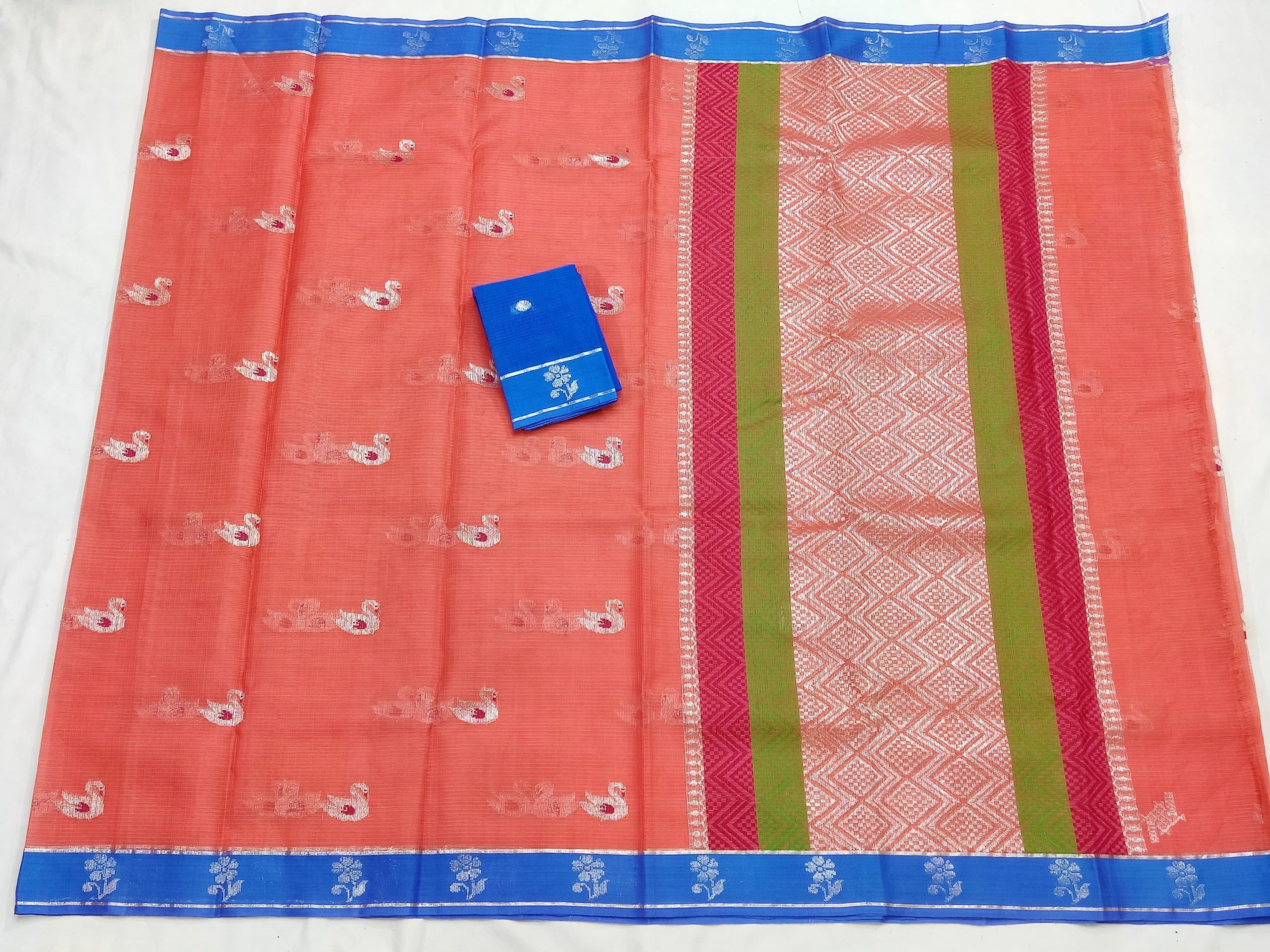 PURE ZARIKOTA HANDLOOM BUTA SAREE WITH BLOUSE B1880 - Image 4