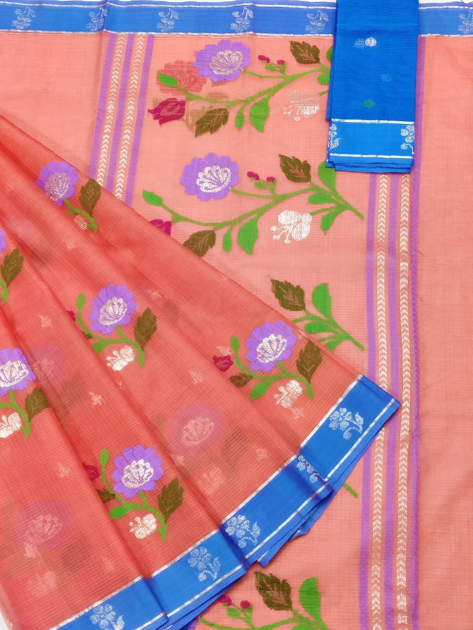 PURE ZARIKOTA HANDLOOM BUTA SAREE WITH BLOUSE B1878