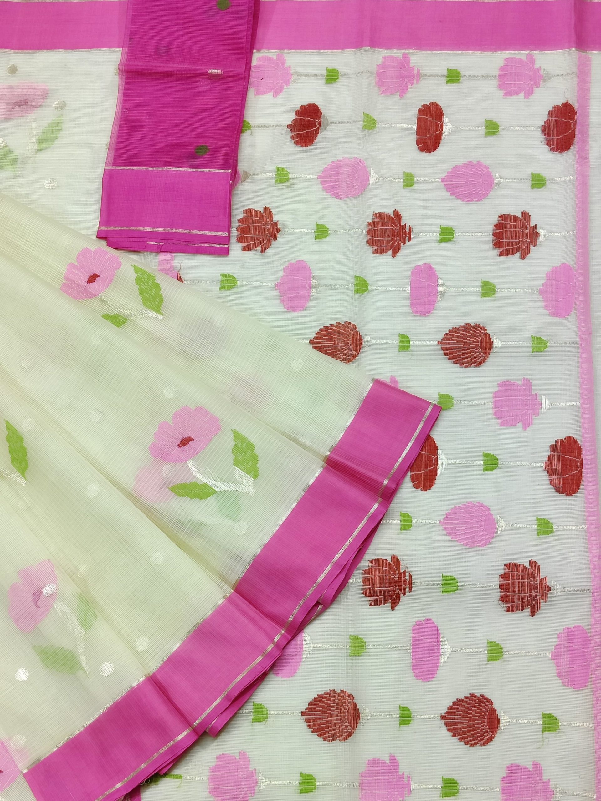 PURE ZARIKOTA HANDLOOM BUTA SAREE WITH BLOUSE B1891