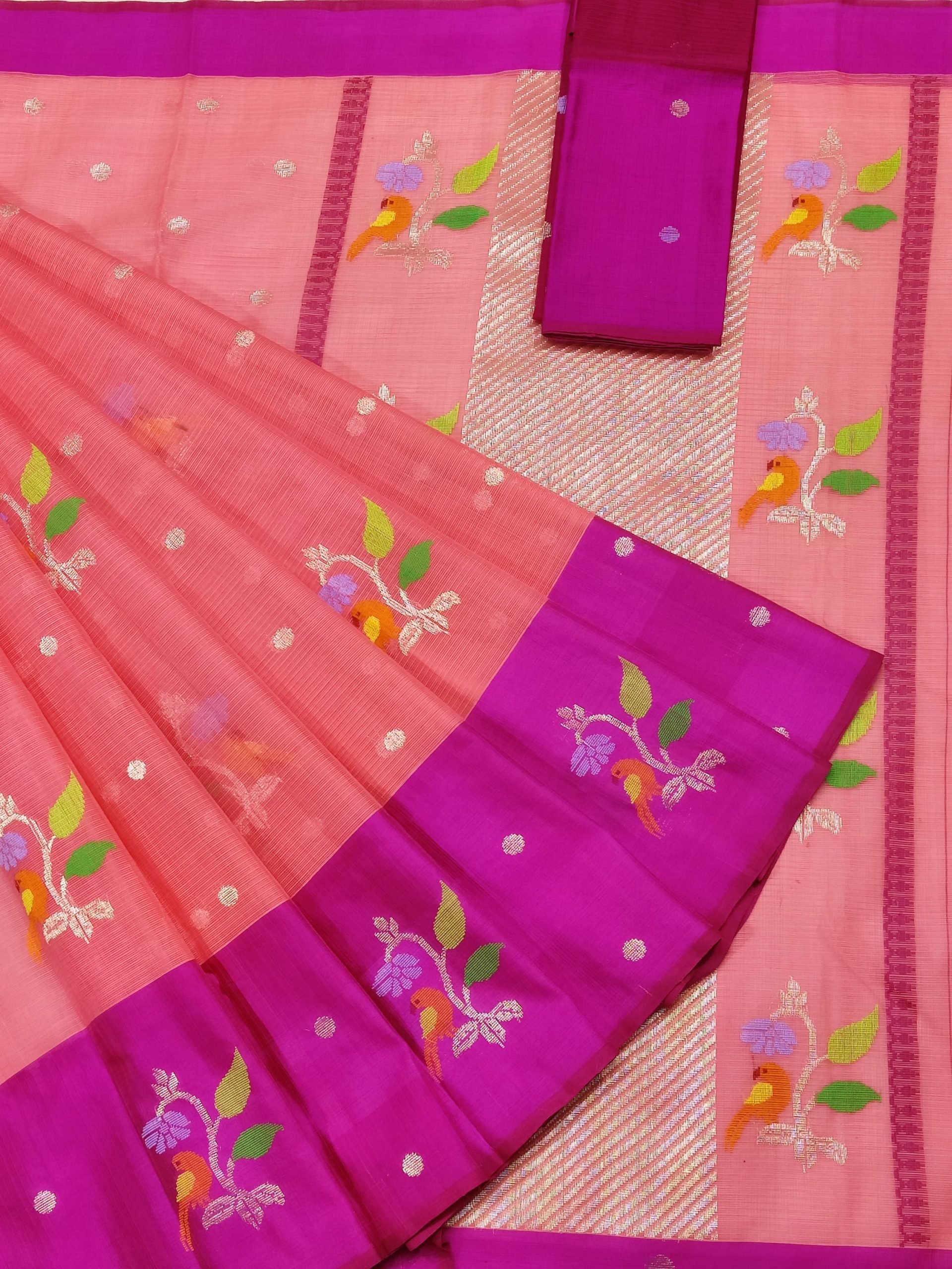 PURE ZARIKOTA HANDLOOM BUTA SAREE WITH BLOUSE B1890