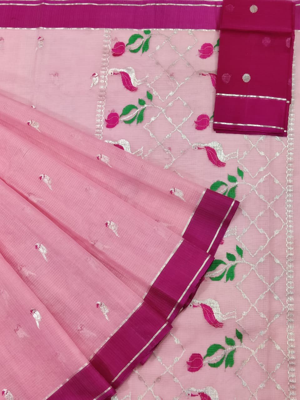 PURE ZARIKOTA HANDLOOM BUTA SAREE WITH BLOUSE B1893