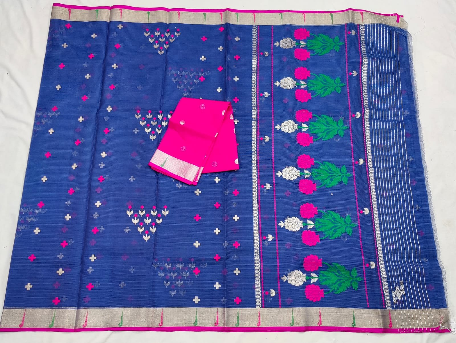 PURE ZARIKOTA HANDLOOM BUTA SAREE WITH BLOUSE B1901 - Image 4