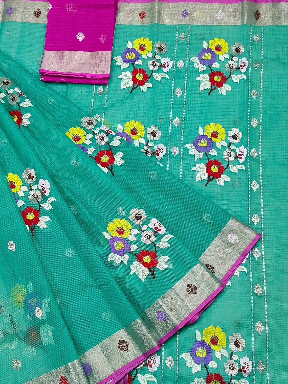 PURE ZARIKOTA HANDLOOM BUTA SAREE WITH BLOUSE B1900