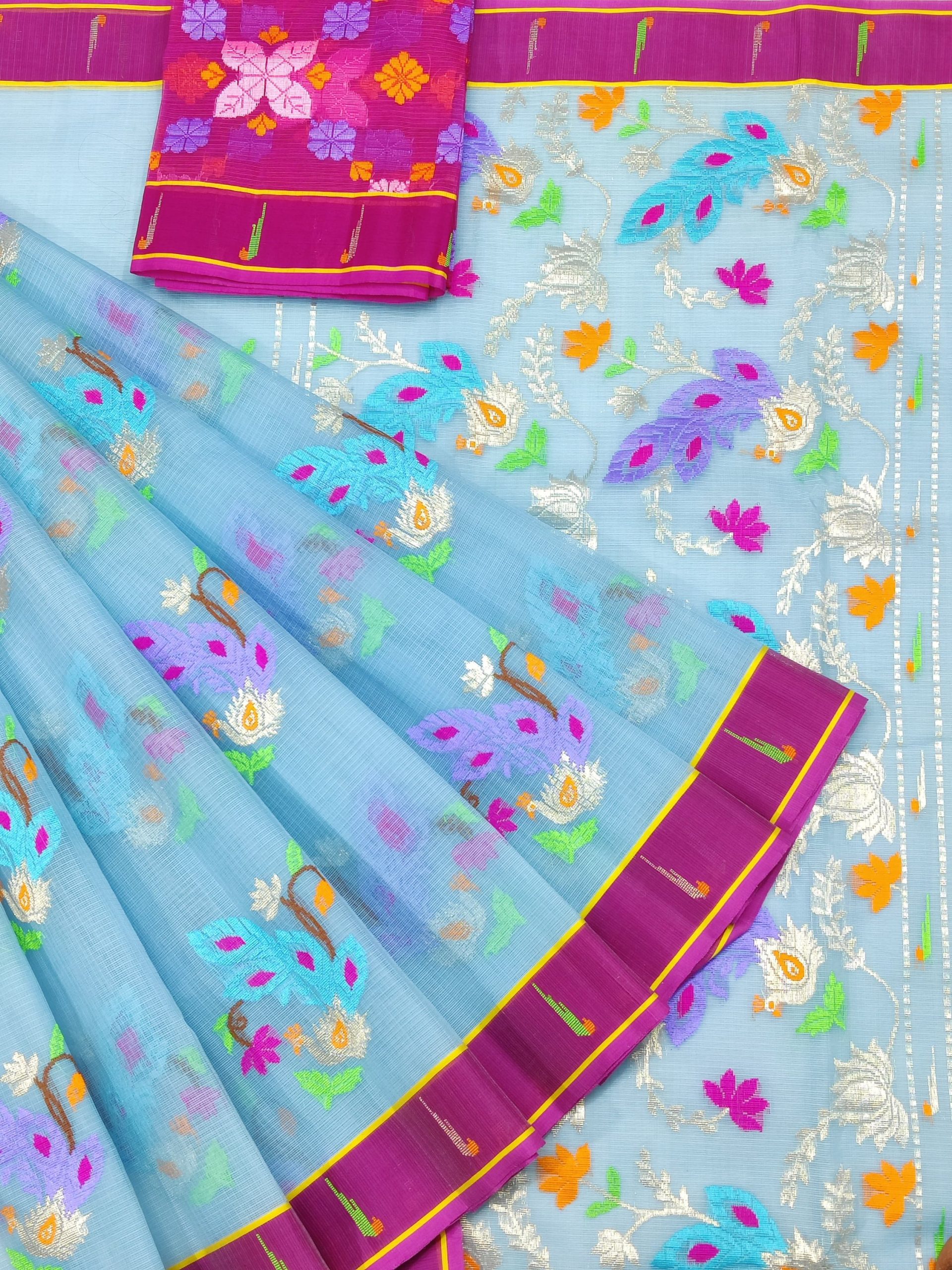 PURE ZARIKOTA HANDLOOM BUTA SAREE WITH BLOUSE B1918