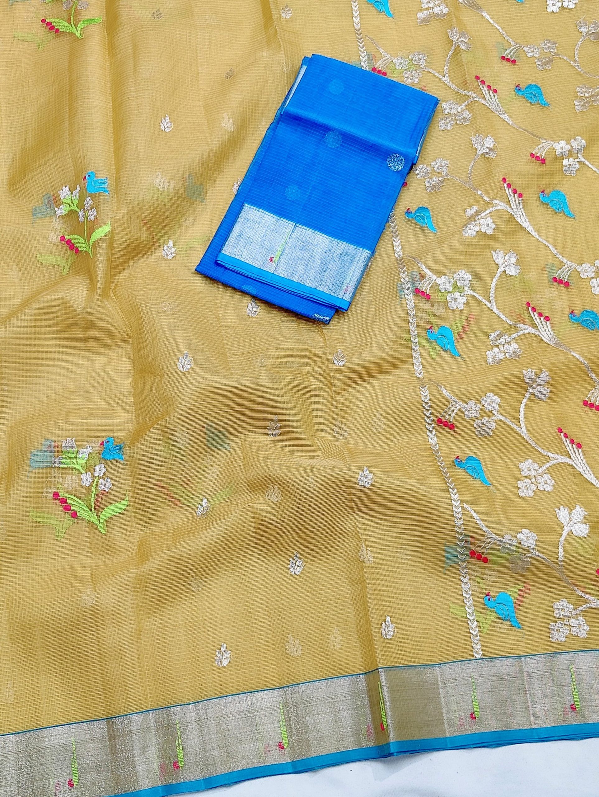 PURE ZARIKOTA HANDLOOM BUTA SAREE WITH BLOUSE B1920 - Image 2