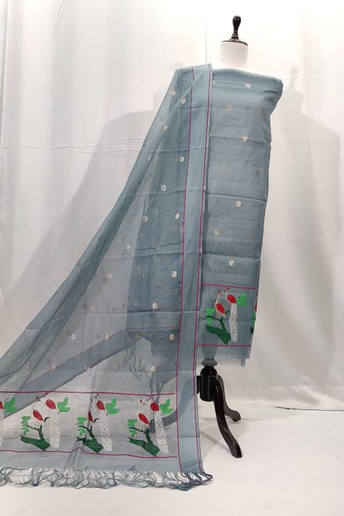 PURE ZARIKOTA HANDLOOM DRESS MATERIAL _M213