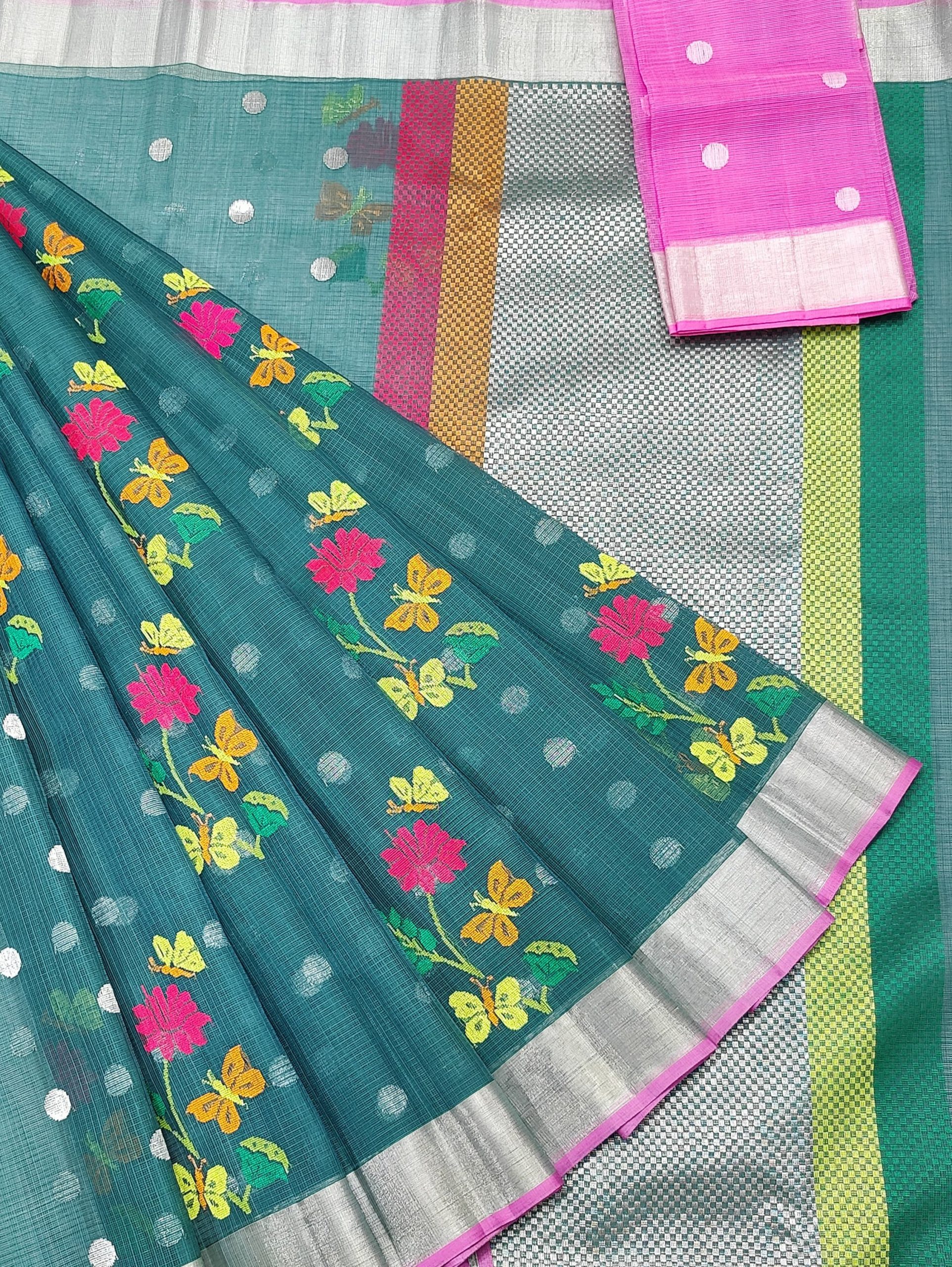 PURE ZARIKOTA HANDLOOM BUTA SAREE WITH BLOUSE B1924