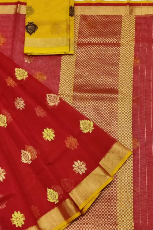 PURE ZARIKOTA HANDLOOM BUTA SAREE WITH BLOUSE B1943
