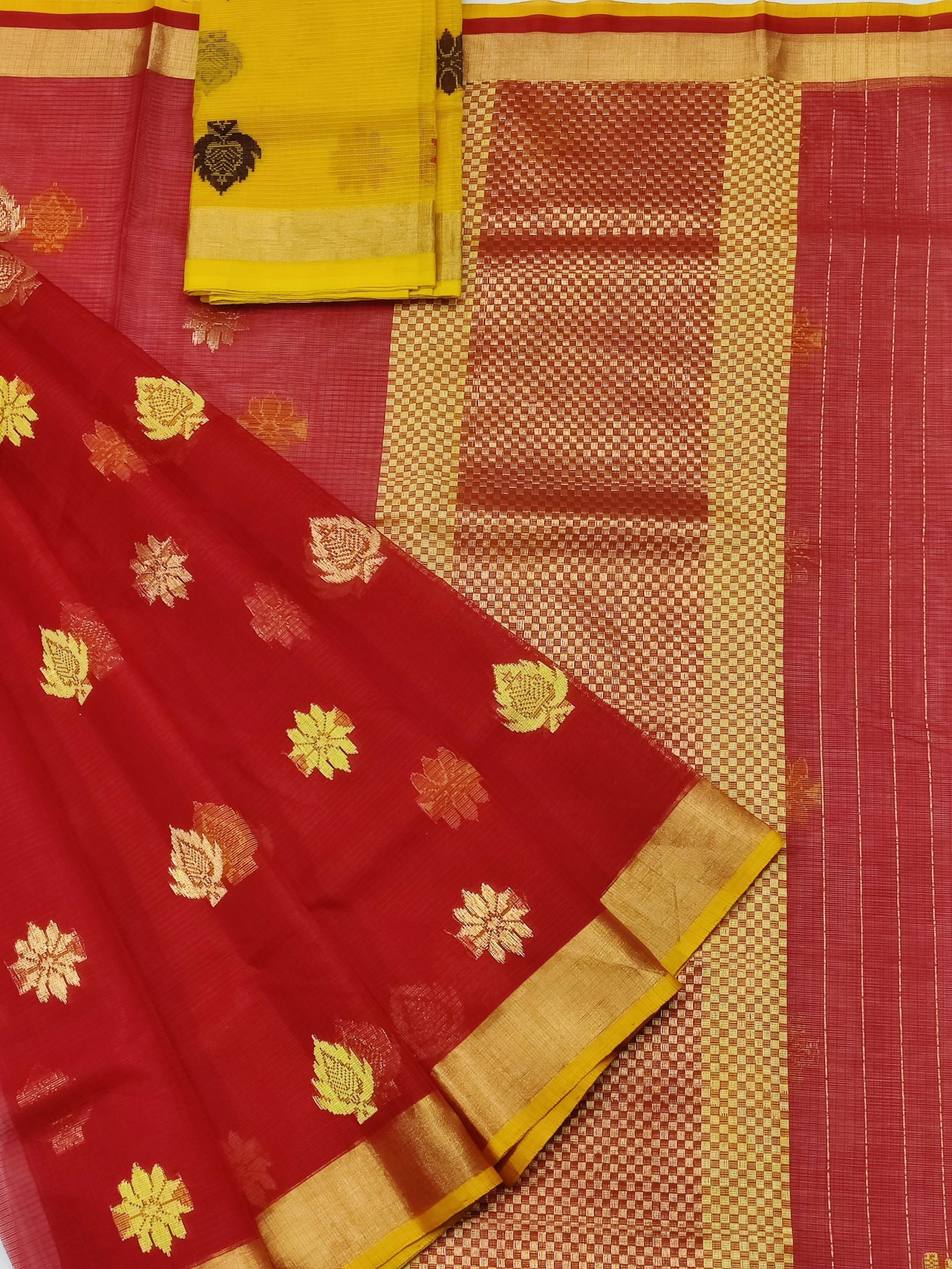 PURE ZARIKOTA HANDLOOM BUTA SAREE WITH BLOUSE B1943