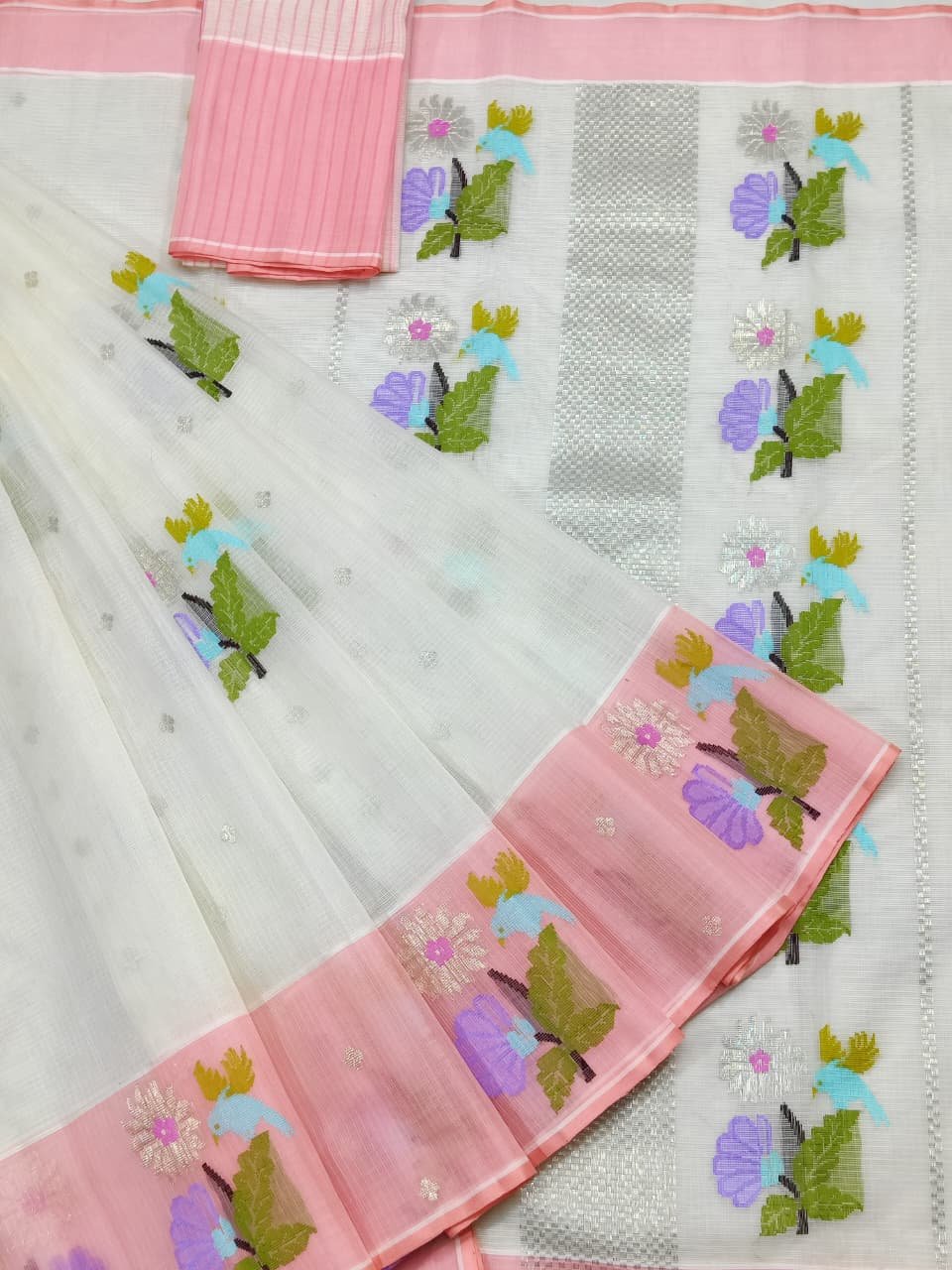 PURE ZARIKOTA HANDLOOM BUTA SAREE WITH BLOUSE B1981
