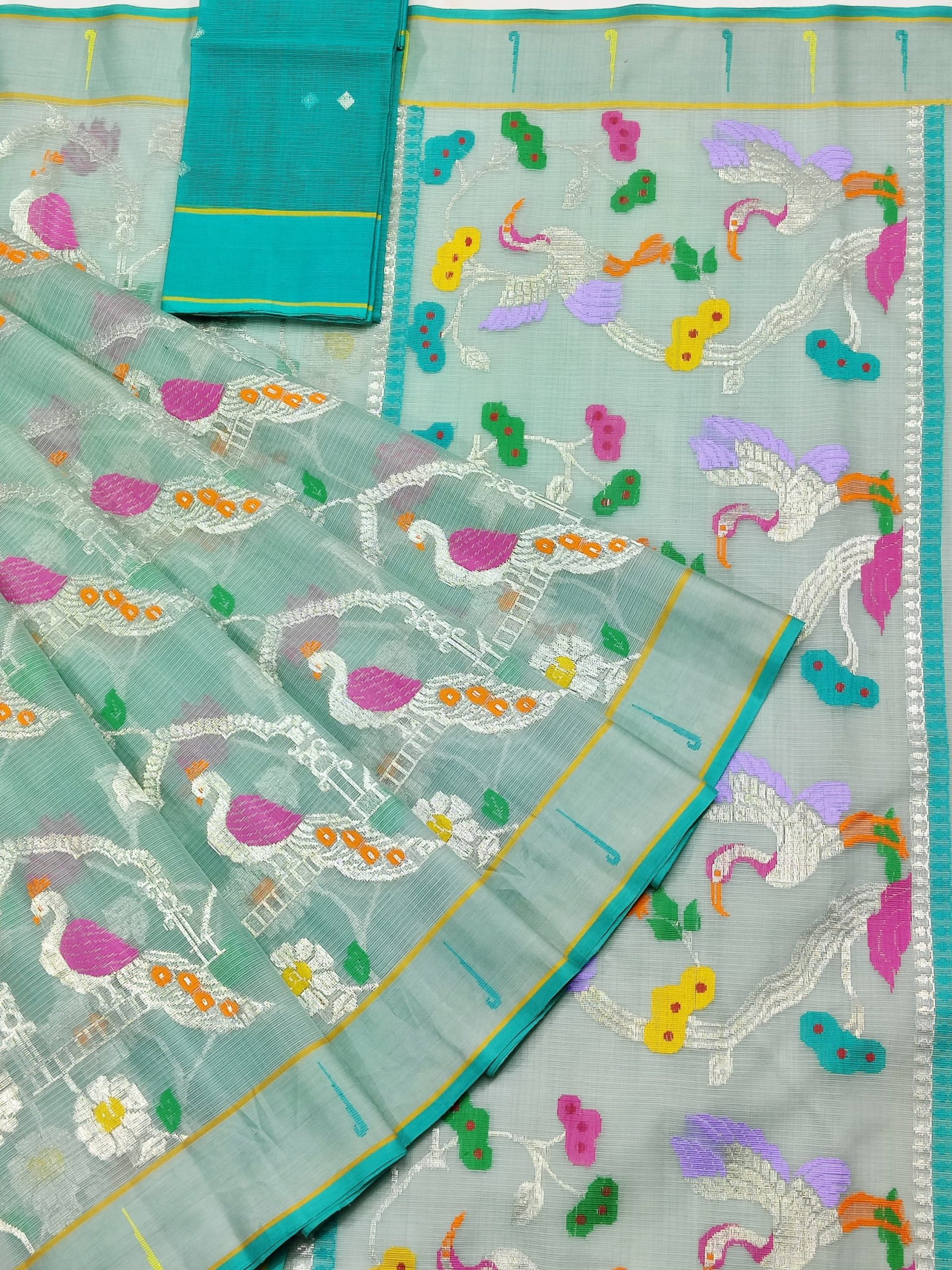 PURE ALL OVER JAAL ZARIKOTA HANDLOOM SAREE WITH BLOUSE_J612