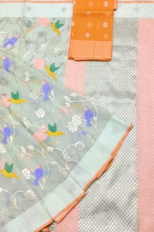 PURE ALL OVER JAAL ZARIKOTA HANDLOOM SAREE WITH BLOUSE_J613