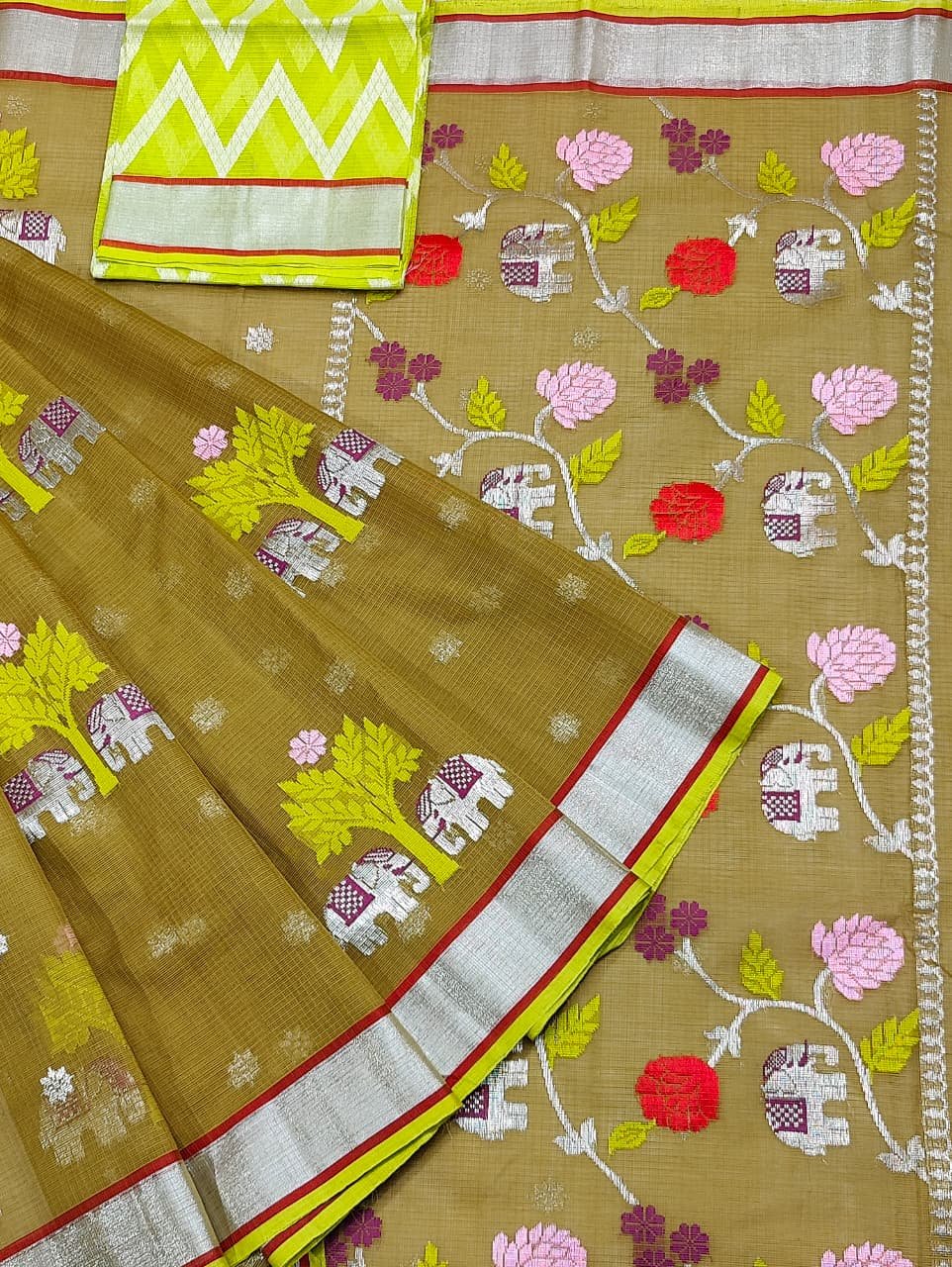 PURE ZARIKOTA HANDLOOM BUTA SAREE WITH BLOUSE B1923