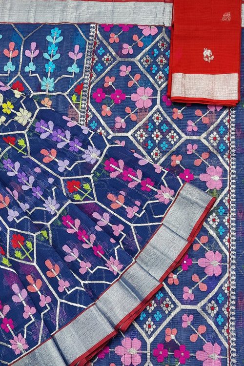 PURE ALL OVER JAAL ZARIKOTA HANDLOOM SAREE WITH BLOUSE_J616