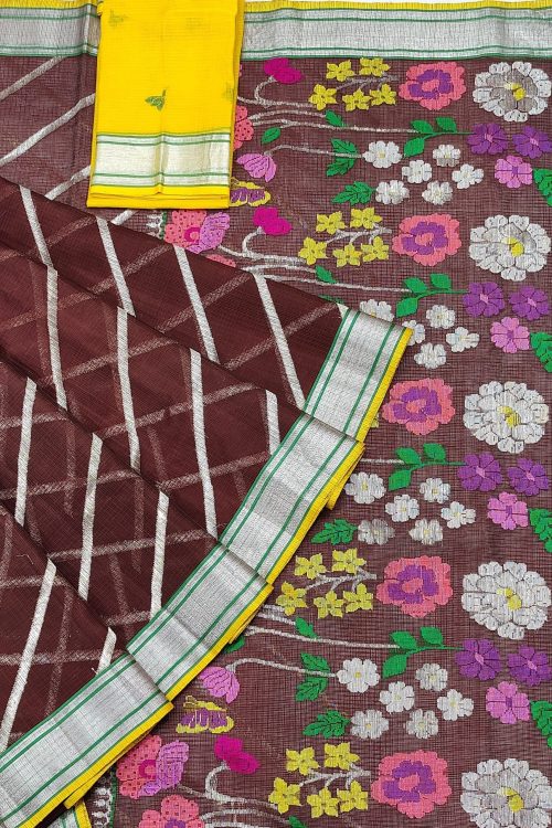 PURE ALL OVER JAAL ZARIKOTA HANDLOOM SAREE WITH BLOUSE_J617