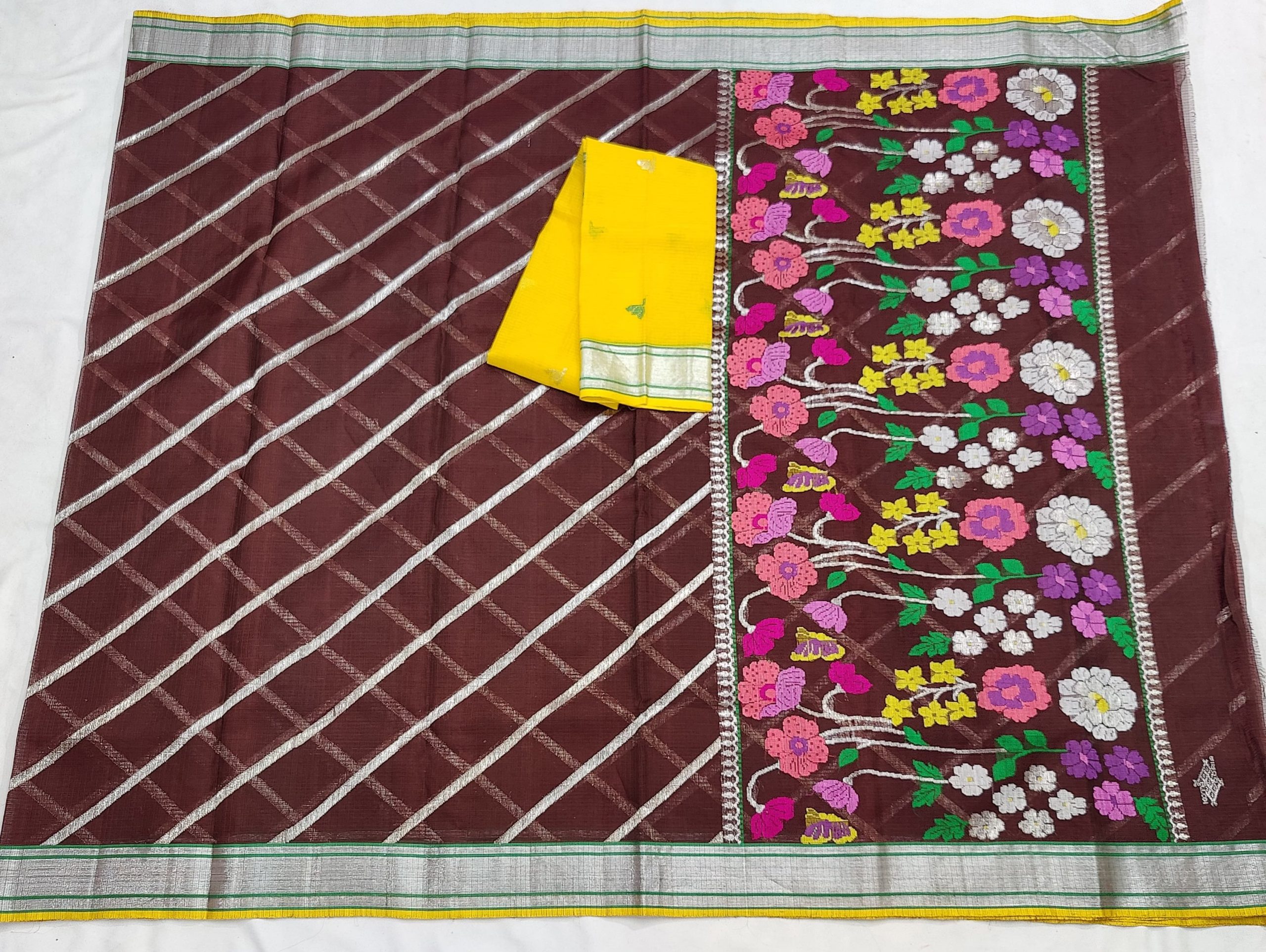 PURE ALL OVER JAAL ZARIKOTA HANDLOOM SAREE WITH BLOUSE_J617 - Image 4