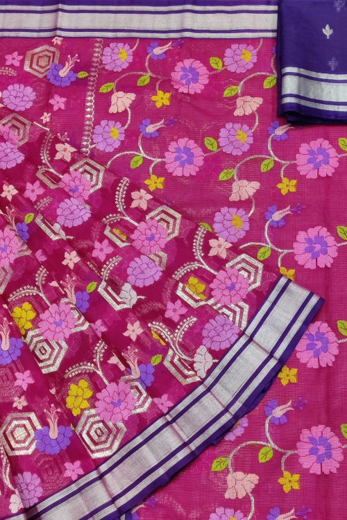 PURE ALL OVER JAAL ZARIKOTA HANDLOOM SAREE WITH BLOUSE_J618