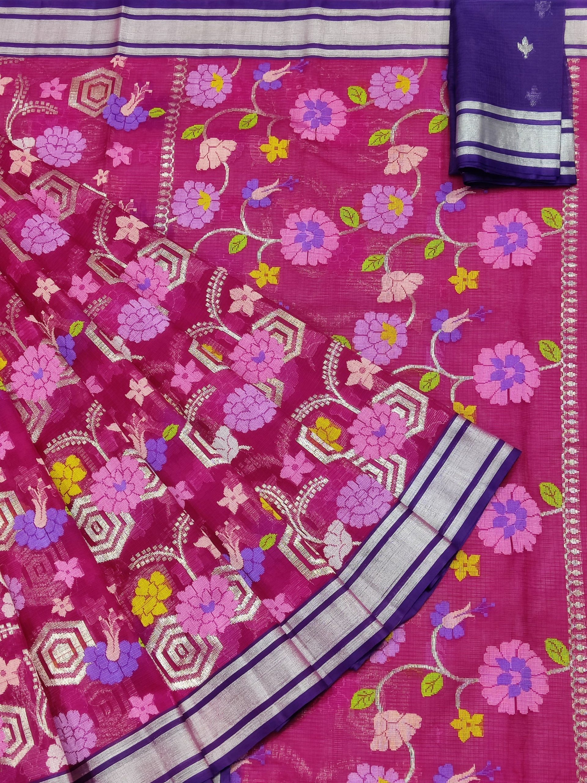 PURE ALL OVER JAAL ZARIKOTA HANDLOOM SAREE WITH BLOUSE_J618