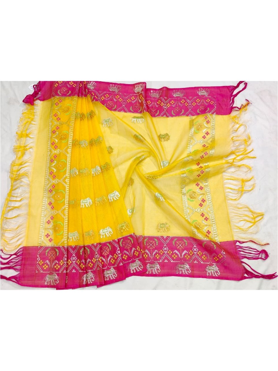 PURE BOTH SIDE PATOLA BORDER ZARIKOTA HANDLOOM DUPATTA D-235