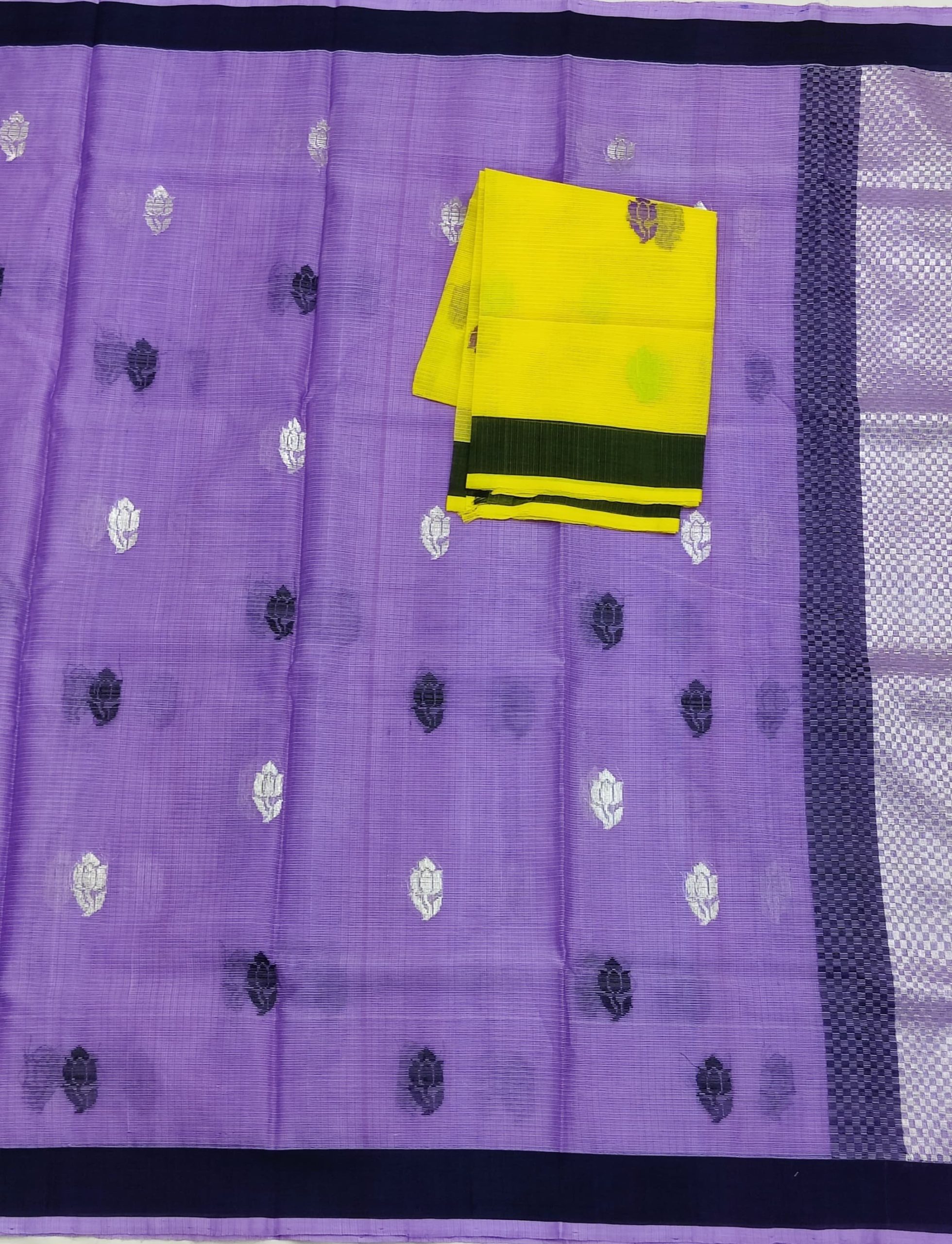 PURE ZARIKOTA HANDLOOM BUTA SAREE WITH BLOUSE B1937 - Image 3