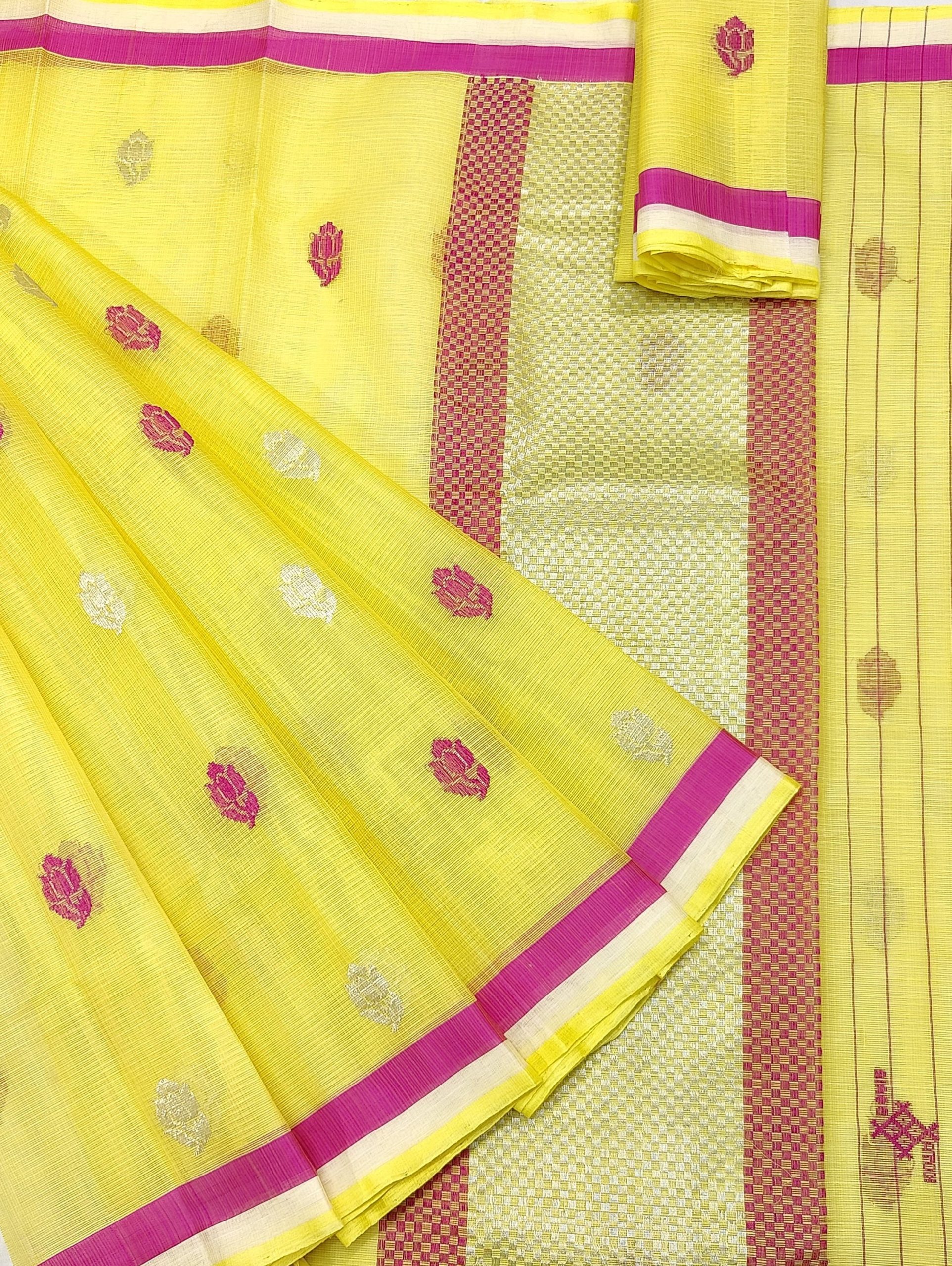 PURE ZARIKOTA HANDLOOM BUTA SAREE WITH BLOUSE B1940