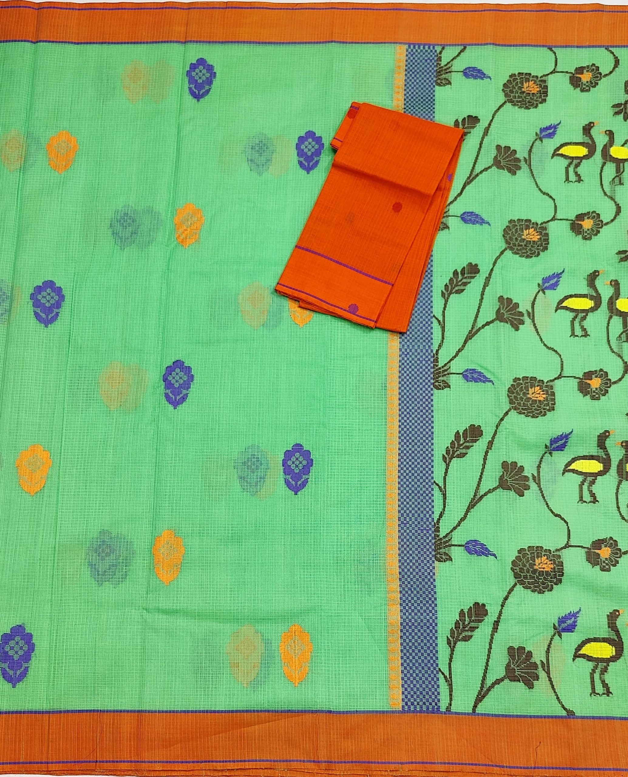 PURE ZARIKOTA HANDLOOM BUTA SAREE WITH BLOUSE B1944 - Image 3