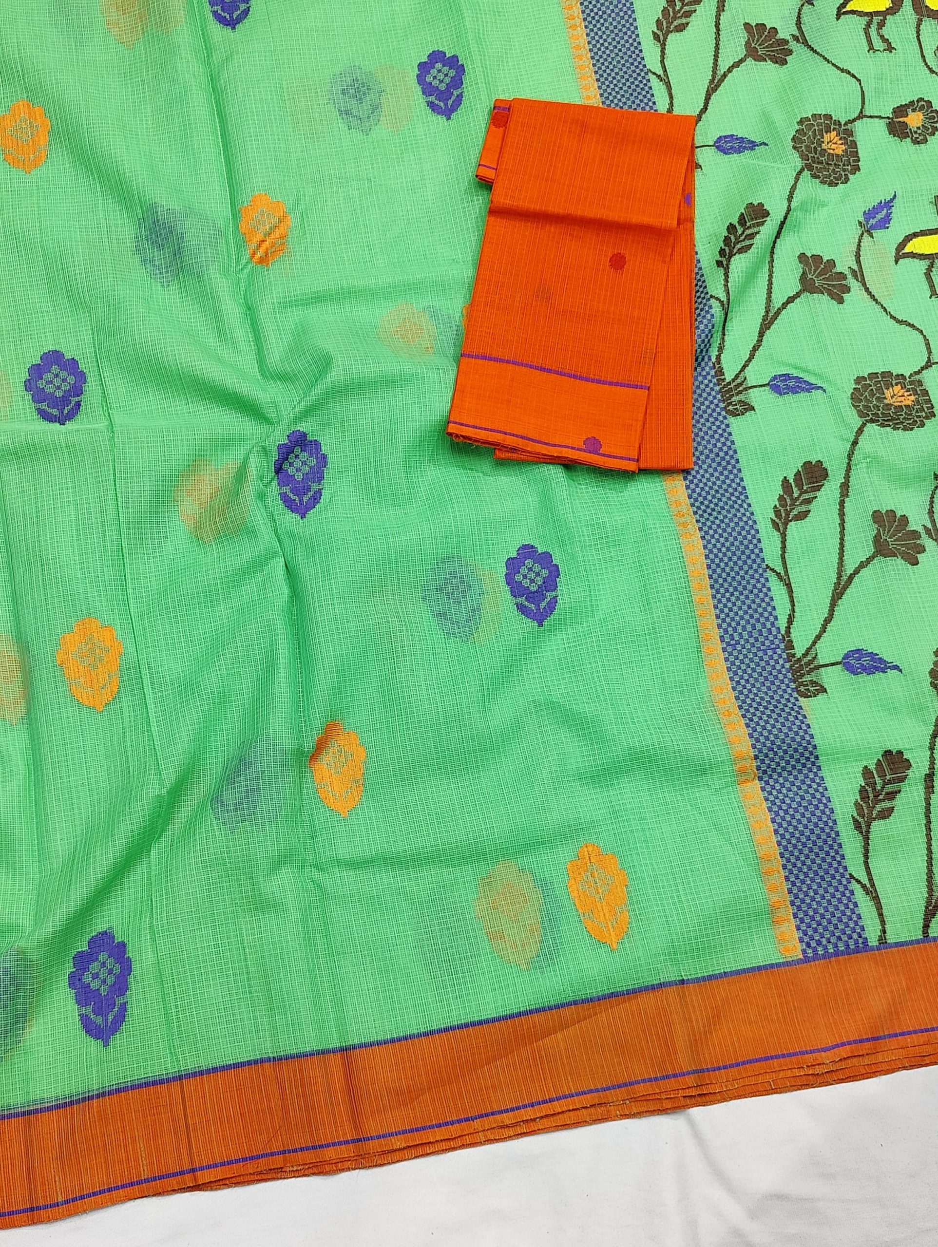PURE ZARIKOTA HANDLOOM BUTA SAREE WITH BLOUSE B1944 - Image 2