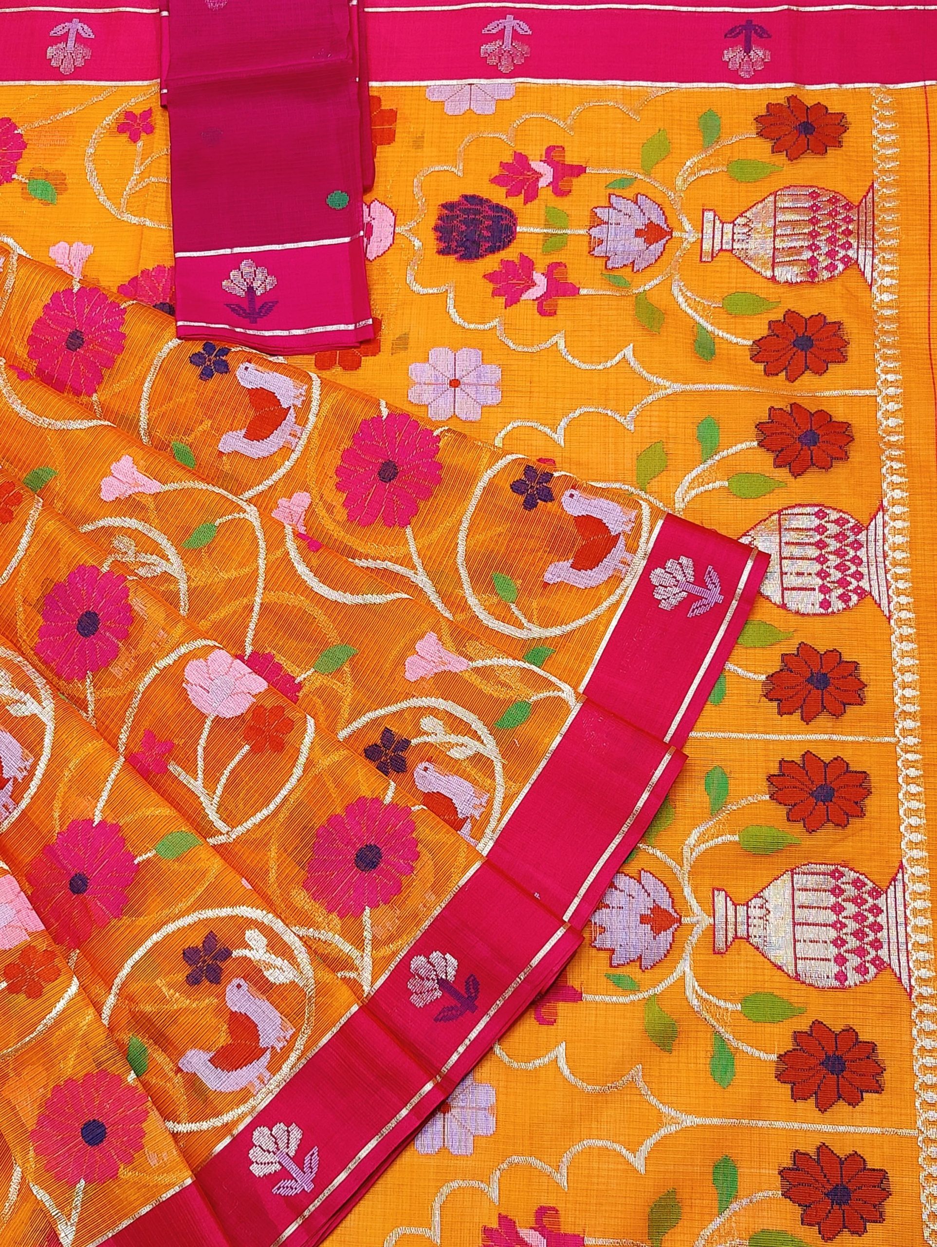 PURE ALL OVER JAAL ZARIKOTA HANDLOOM SAREE WITH BLOUSE_J620