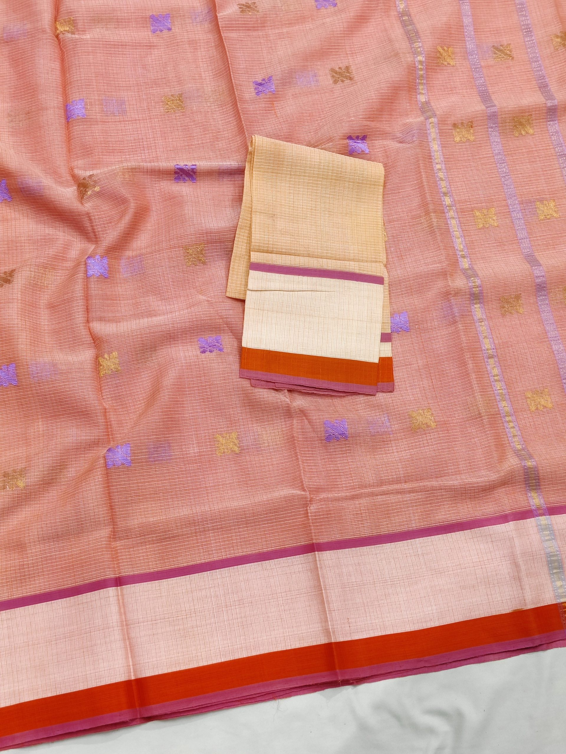 PURE ZARIKOTA HANDLOOM BUTA SAREE WITH BLOUSE B1946 - Image 2