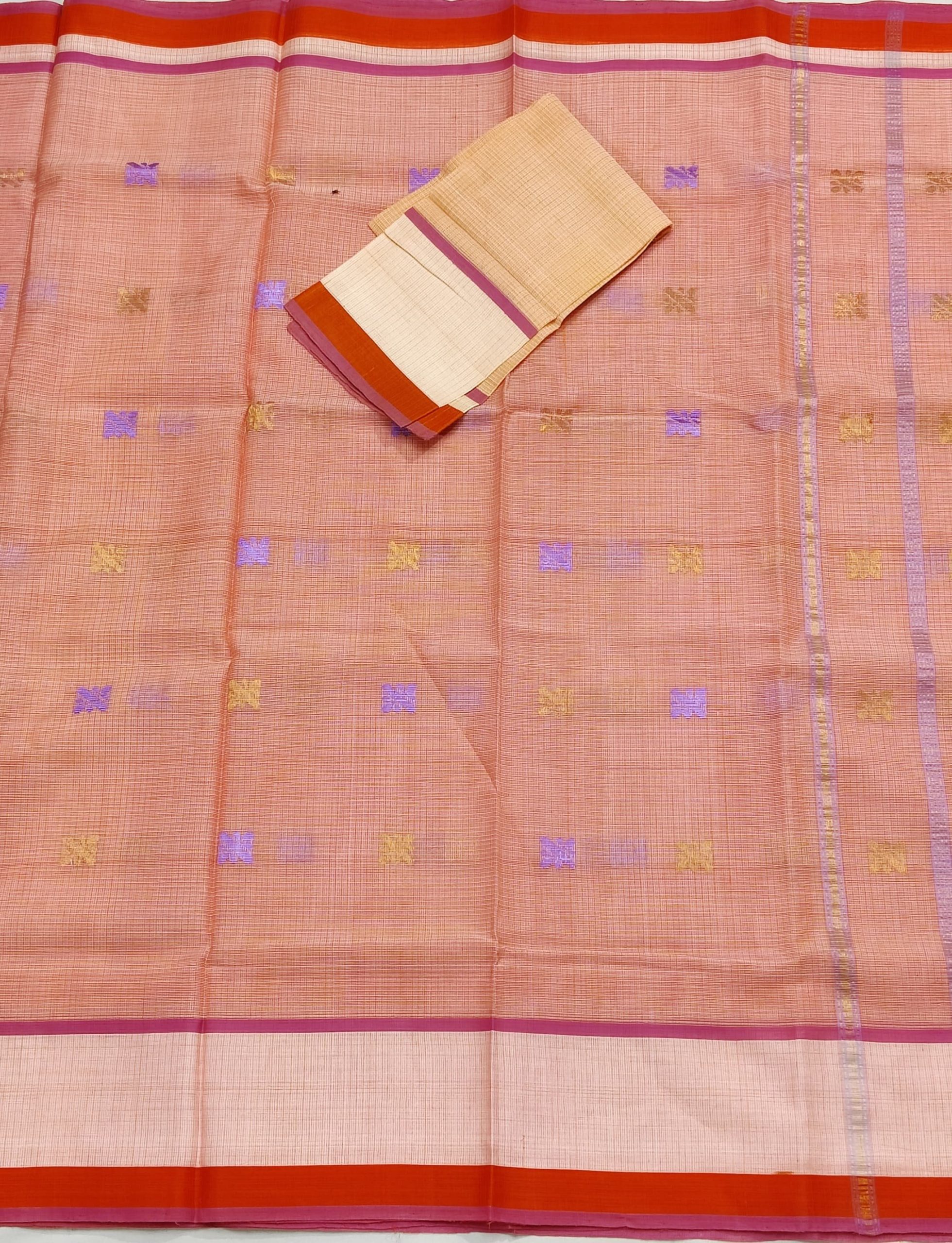 PURE ZARIKOTA HANDLOOM BUTA SAREE WITH BLOUSE B1946 - Image 3